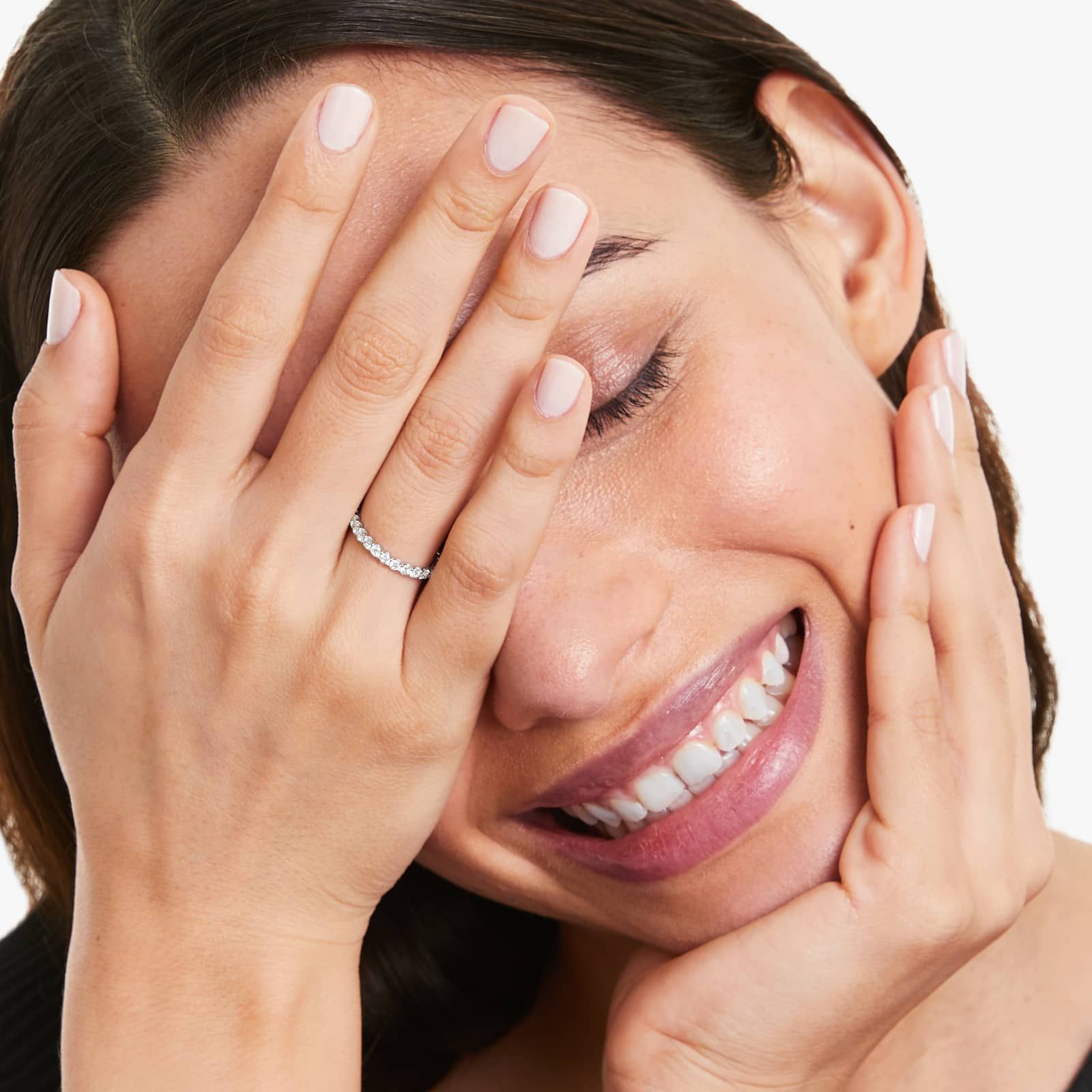 Shared Prong Contour Eternity Ring With 1 CTW Diamonds In Platinum (2.00mm)