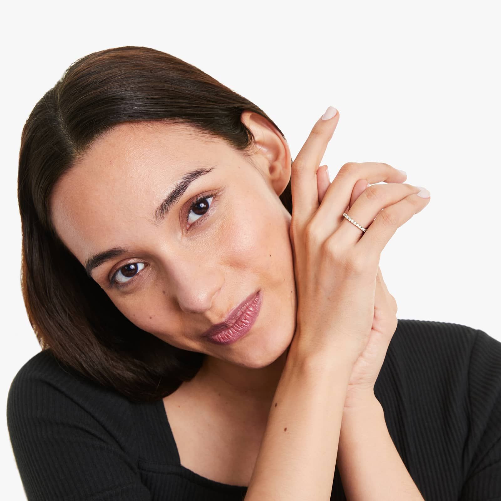 Shared Prong Contour Eternity Ring With 1 CTW Diamonds In 14K Yellow Gold (2.00mm)