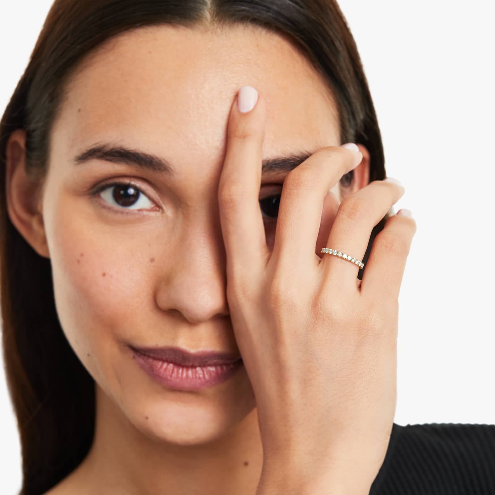 Shared Prong Contour Eternity Ring With 1 CTW Diamonds In 14K Yellow Gold (2.00mm)