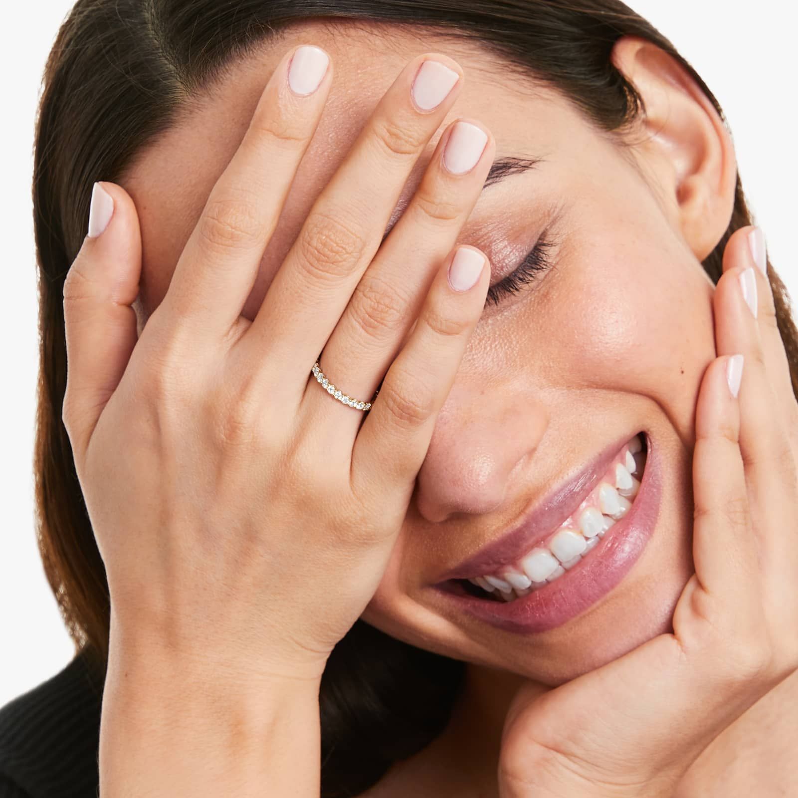 Shared Prong Contour Eternity Ring With 1 CTW Diamonds In 14K Yellow Gold (2.00mm)