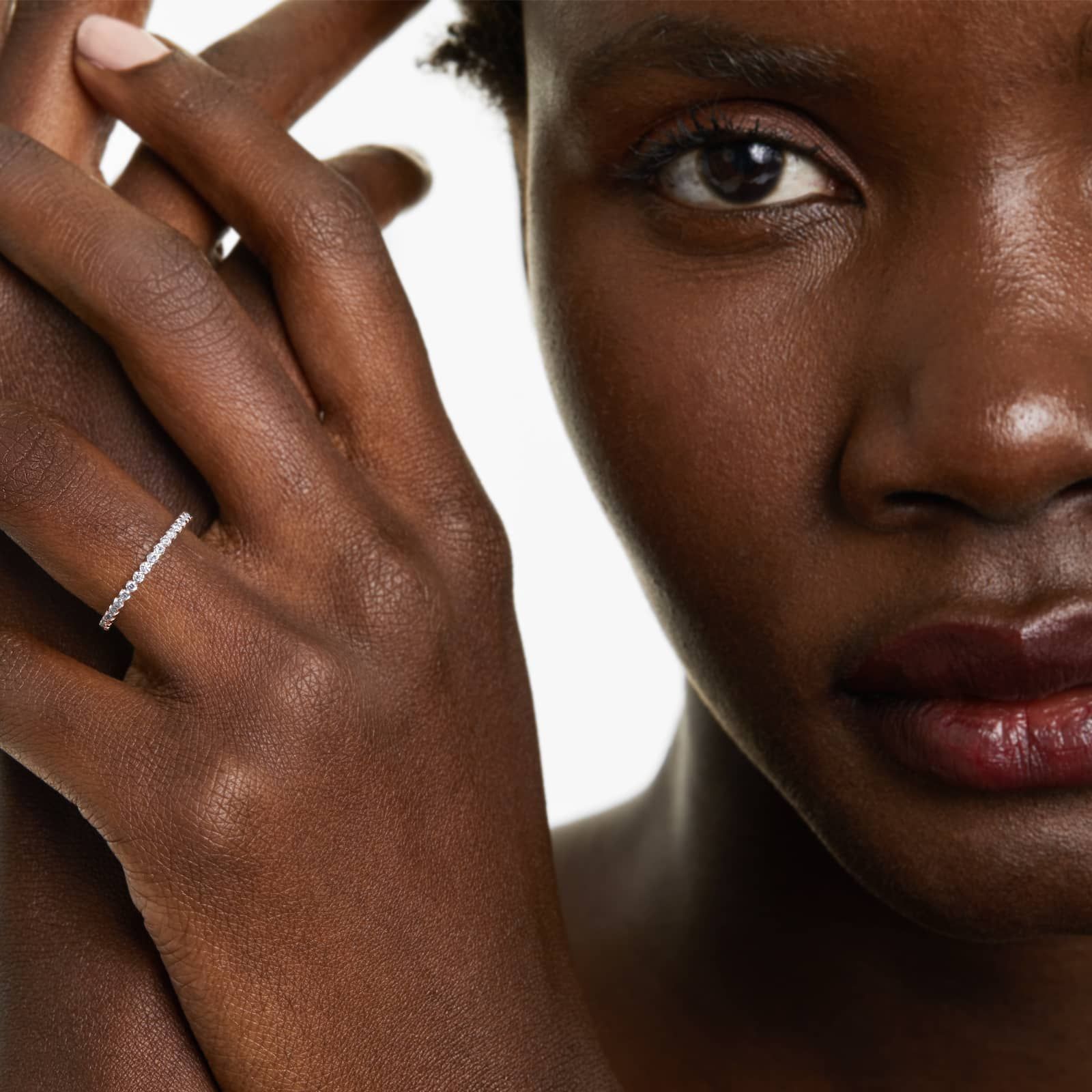 Fishtail Eternity Ring With 0.5 CTW Diamonds In 14K Rose Gold (1.50mm)
