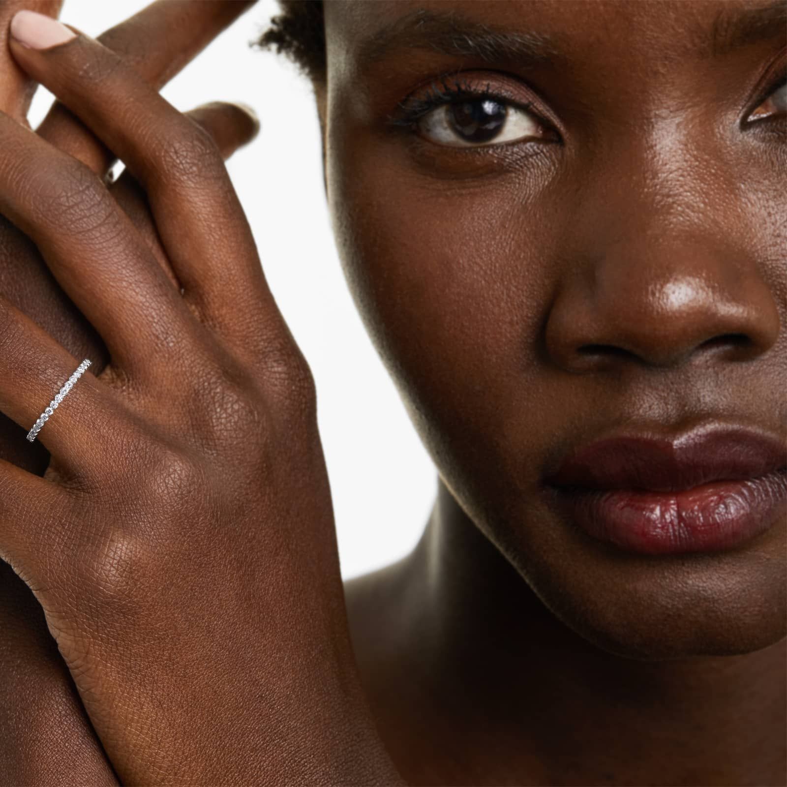 Fishtail Eternity Ring With 0.5 CTW Diamonds In Platinum (1.50mm)