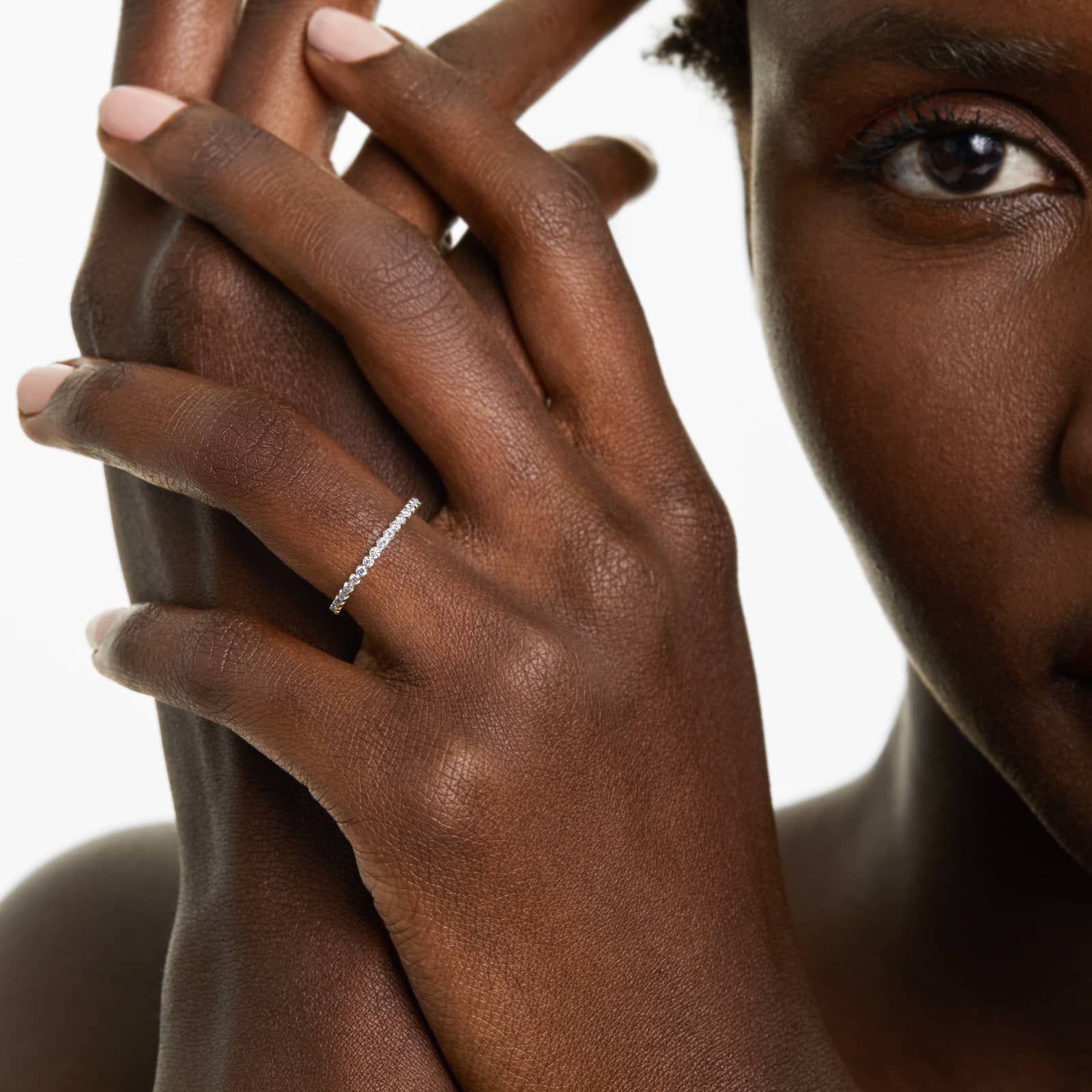 Fishtail Eternity Ring With 0.5 CTW Diamonds In 14K Yellow Gold (1.50mm)