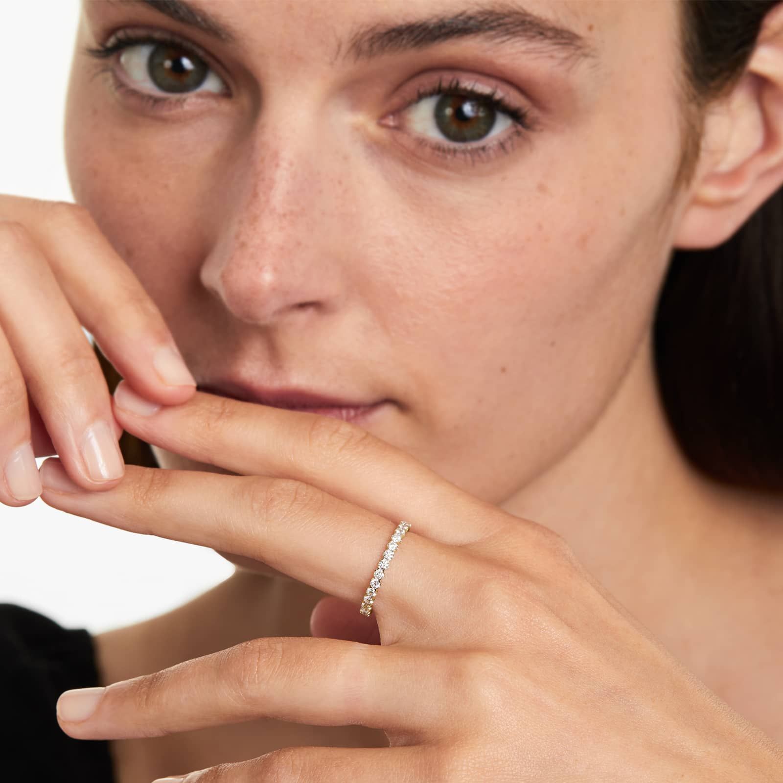 Fishtail Eternity Ring With 1 CTW Diamonds In 14K Yellow Gold (2.00mm)