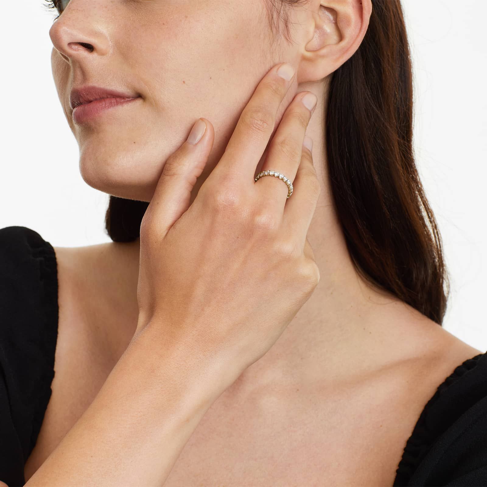 Fishtail Eternity Ring With 1.5 CTW Diamonds In 14K Yellow Gold (2.50mm)