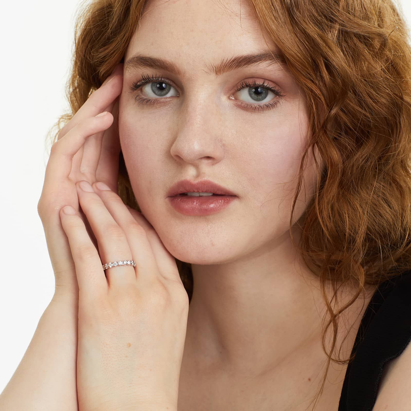 Fishtail Eternity Ring With 2 CTW Diamonds In 14K Rose Gold (3.00mm)