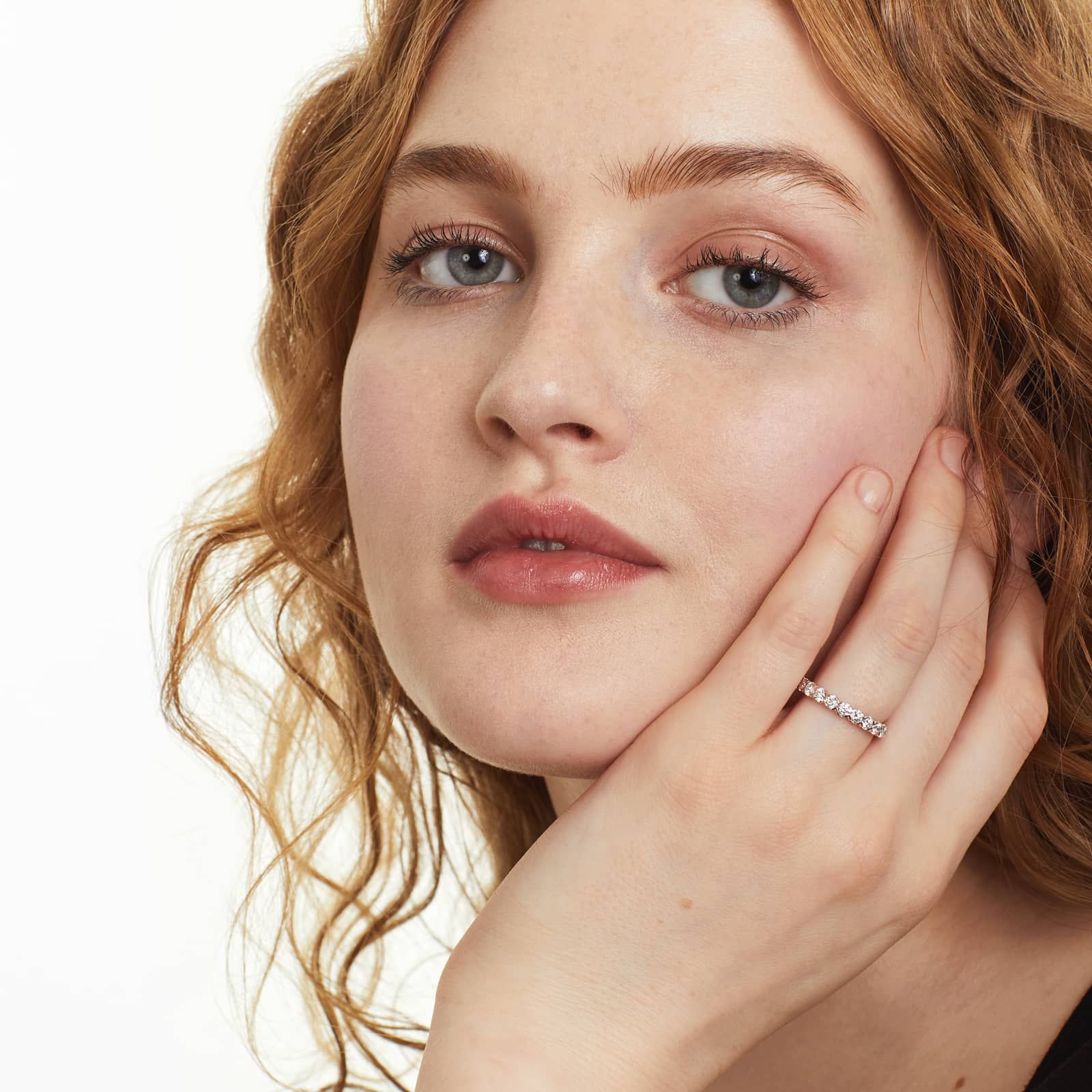 Fishtail Eternity Ring With 2 CTW Diamonds In 14K Rose Gold (3.00mm)