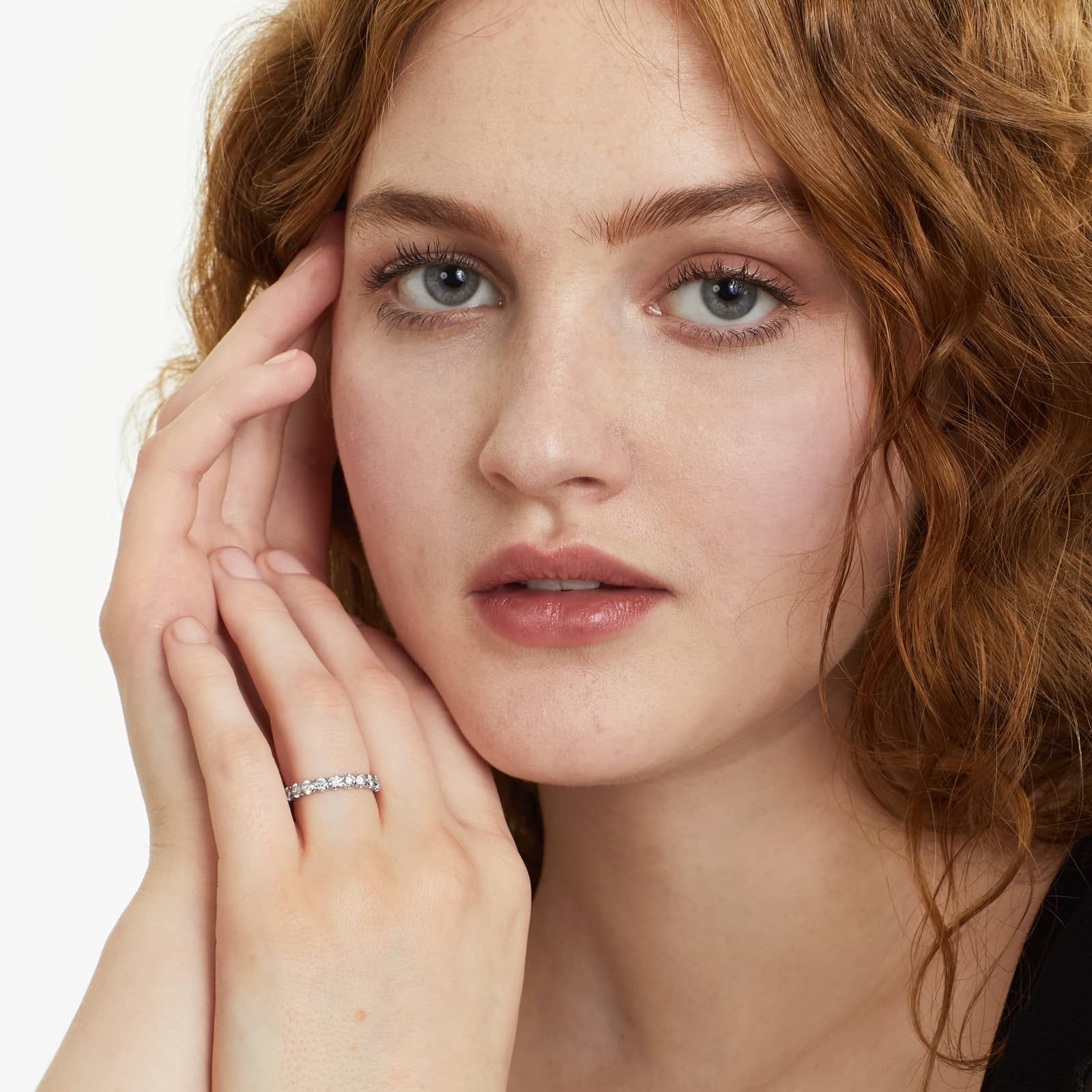 Fishtail Eternity Ring With 2 CTW Diamonds In 14K White Gold (3.00mm)