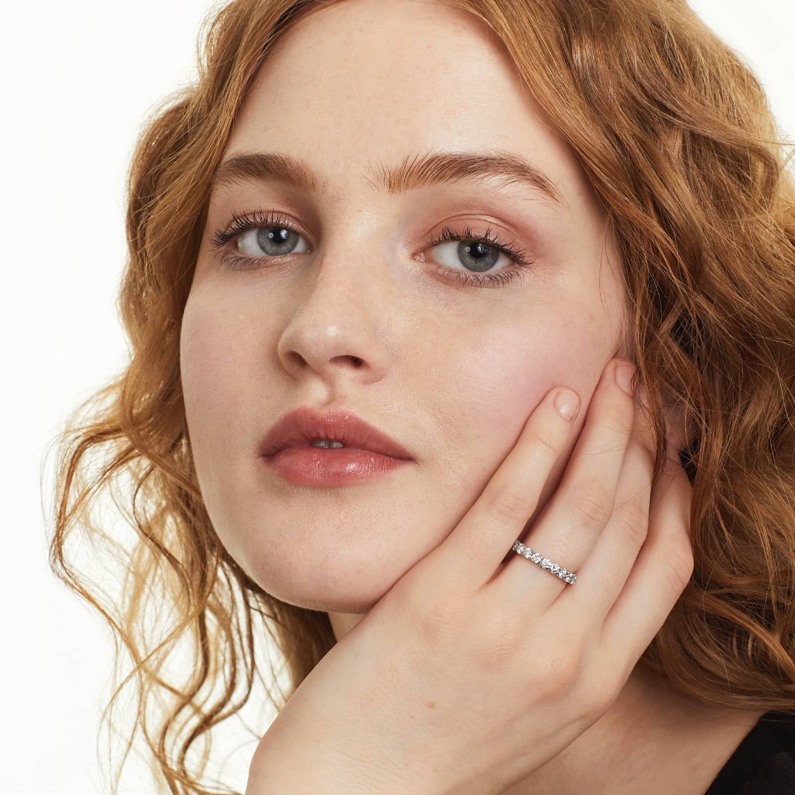 Fishtail Eternity Ring With 2 CTW Diamonds In 14K White Gold (3.00mm)