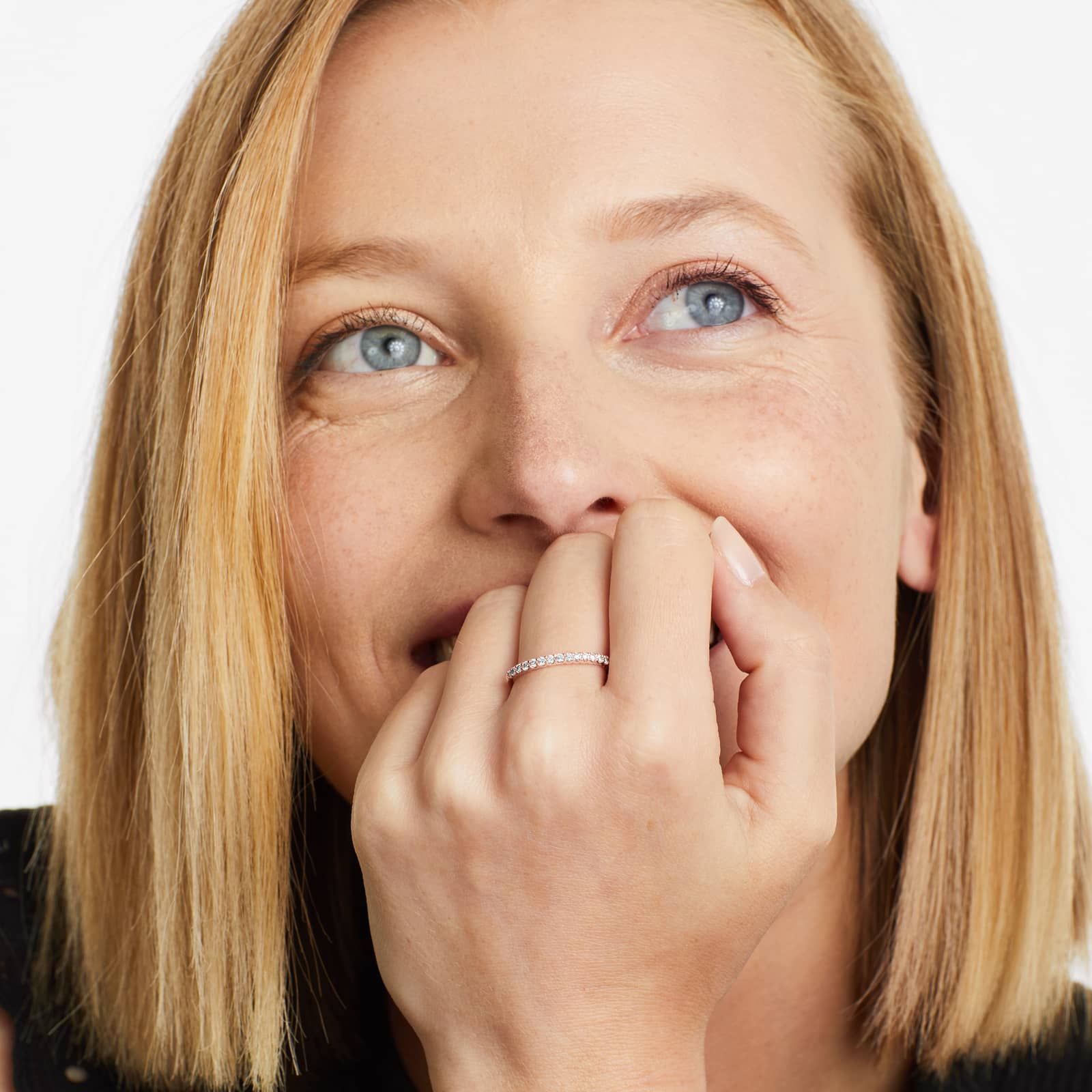 Shared Prong Contour Diamond Ring (0.25 CTW) In 14K Rose Gold