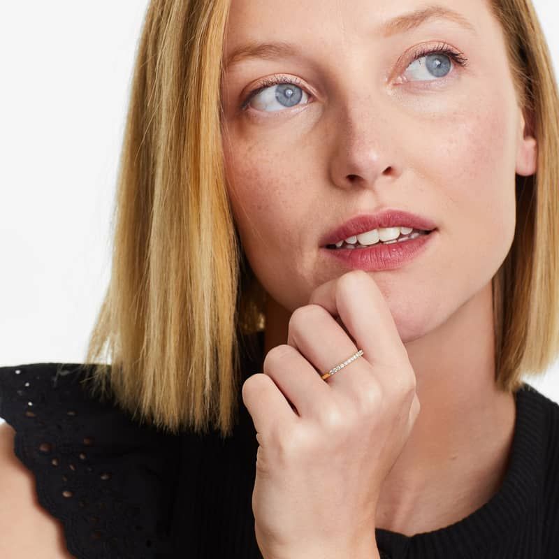 Shared Prong Contour Diamond Ring (0.25 CTW) In 14K Yellow Gold