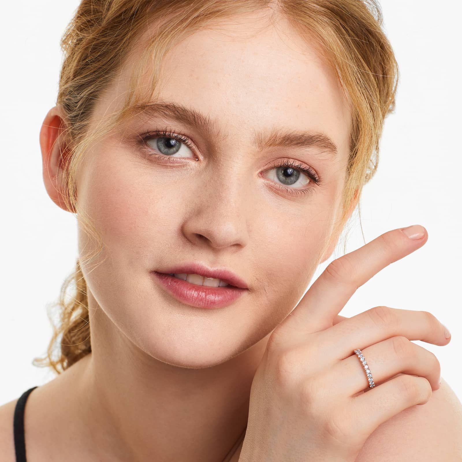 Shared Prong Contour Diamond Ring (0.5 CTW) In 14K Rose Gold