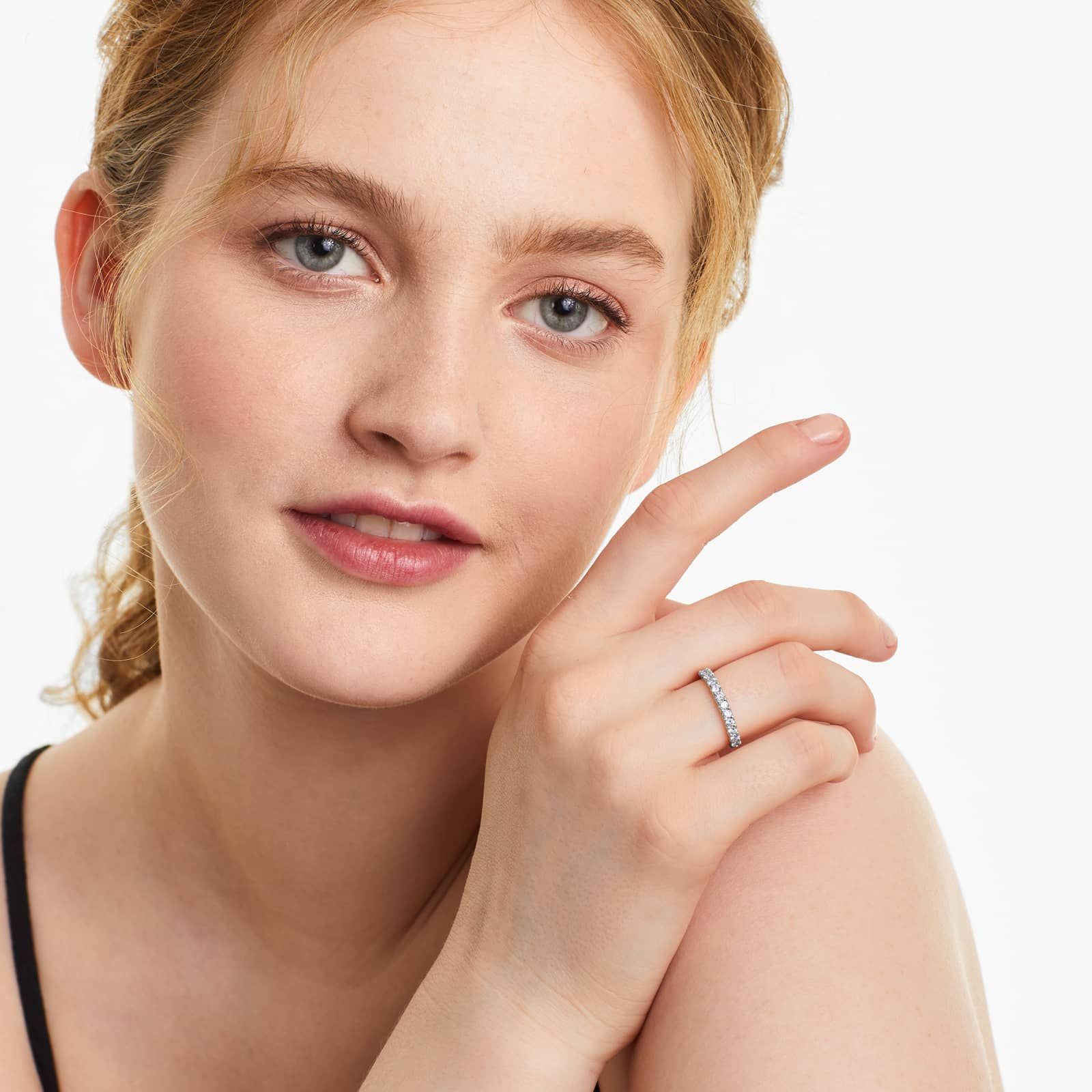 Shared Prong Contour Diamond Ring (0.5 CTW) In 14K White Gold