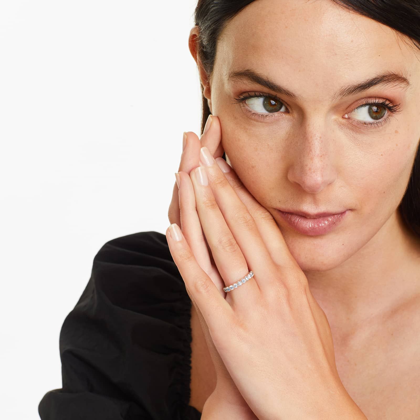 Shared Prong Contour Diamond Ring (0.75 CTW) In 14K Rose Gold