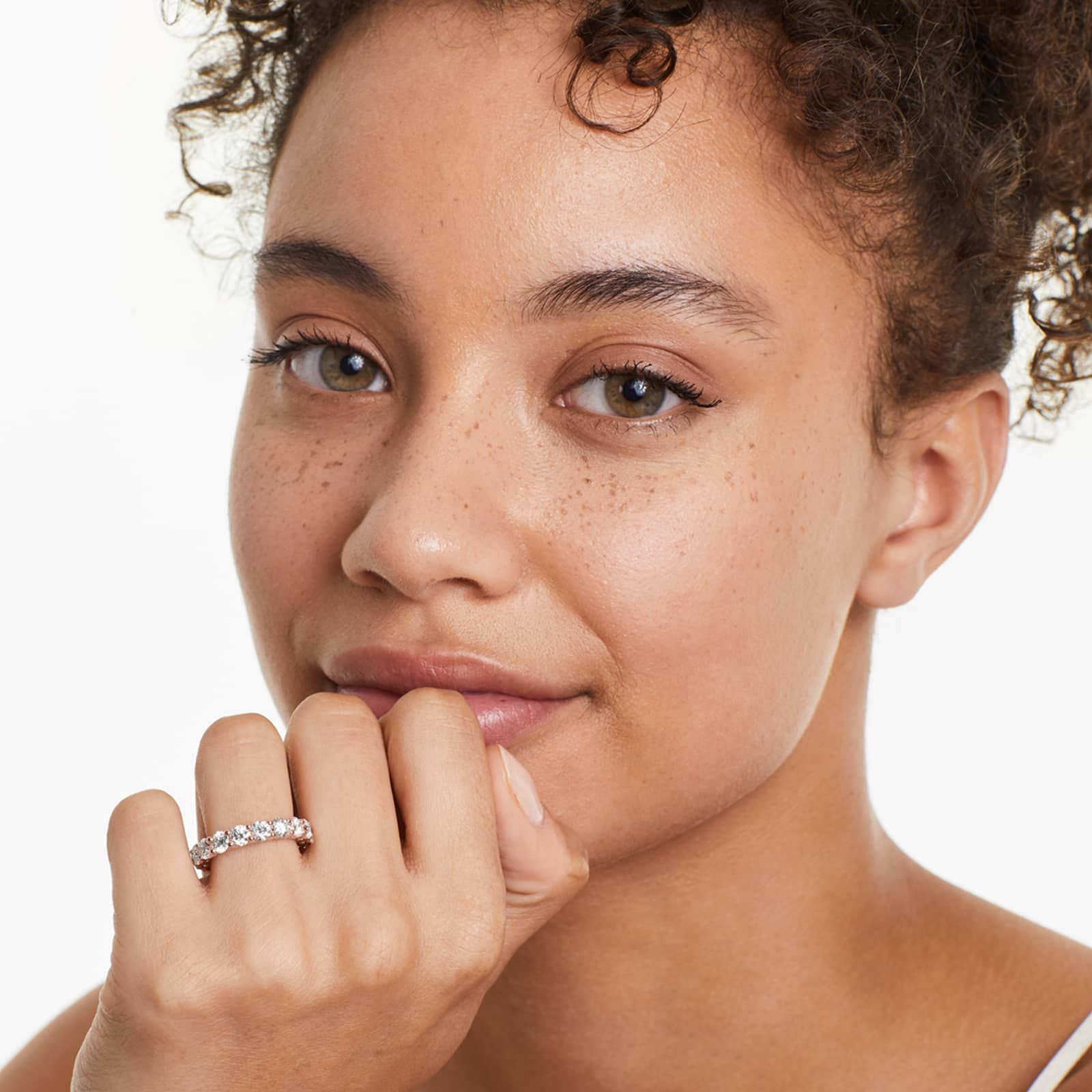 Low Dome Basket Eternity Ring With 4 CTW Lab-Grown Diamonds In 14K Rose Gold (4.00mm)