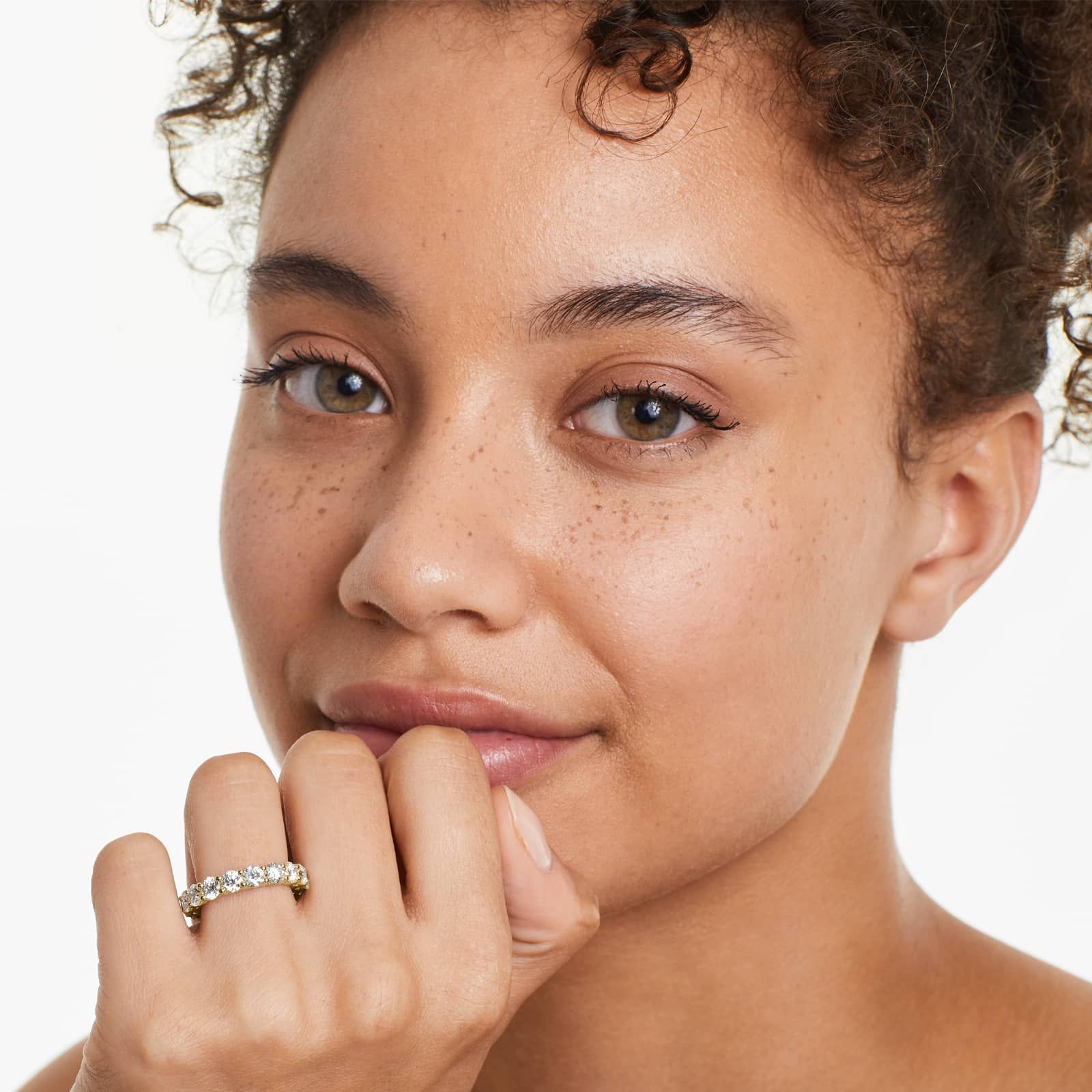 Low Dome Basket Eternity Ring With 4 CTW Lab-Grown Diamonds In 14K Yellow Gold (4.00mm)