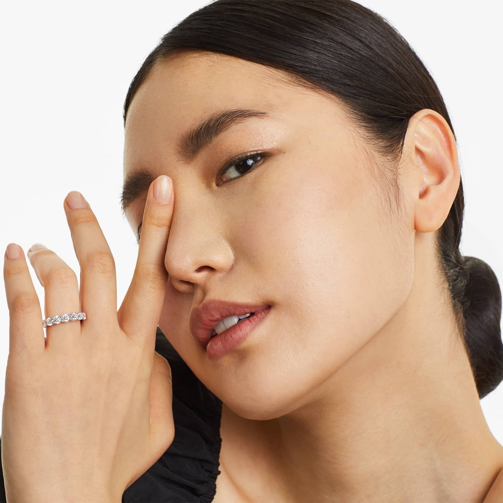 Low Dome Basket Anniversary Ring With 1.5 CTW Lab-Grown Diamonds In Platinum (2.50mm)