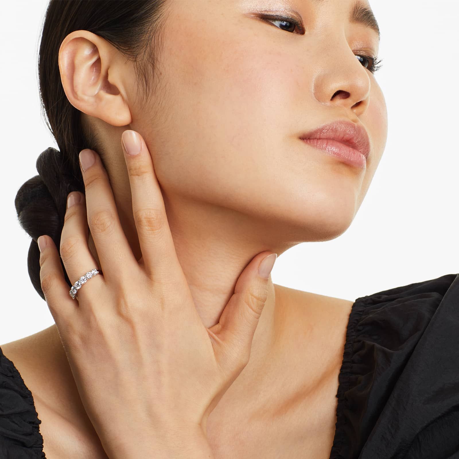 Low Dome Basket Anniversary Ring With 1.5 CTW Lab-Grown Diamonds In Platinum (2.50mm)