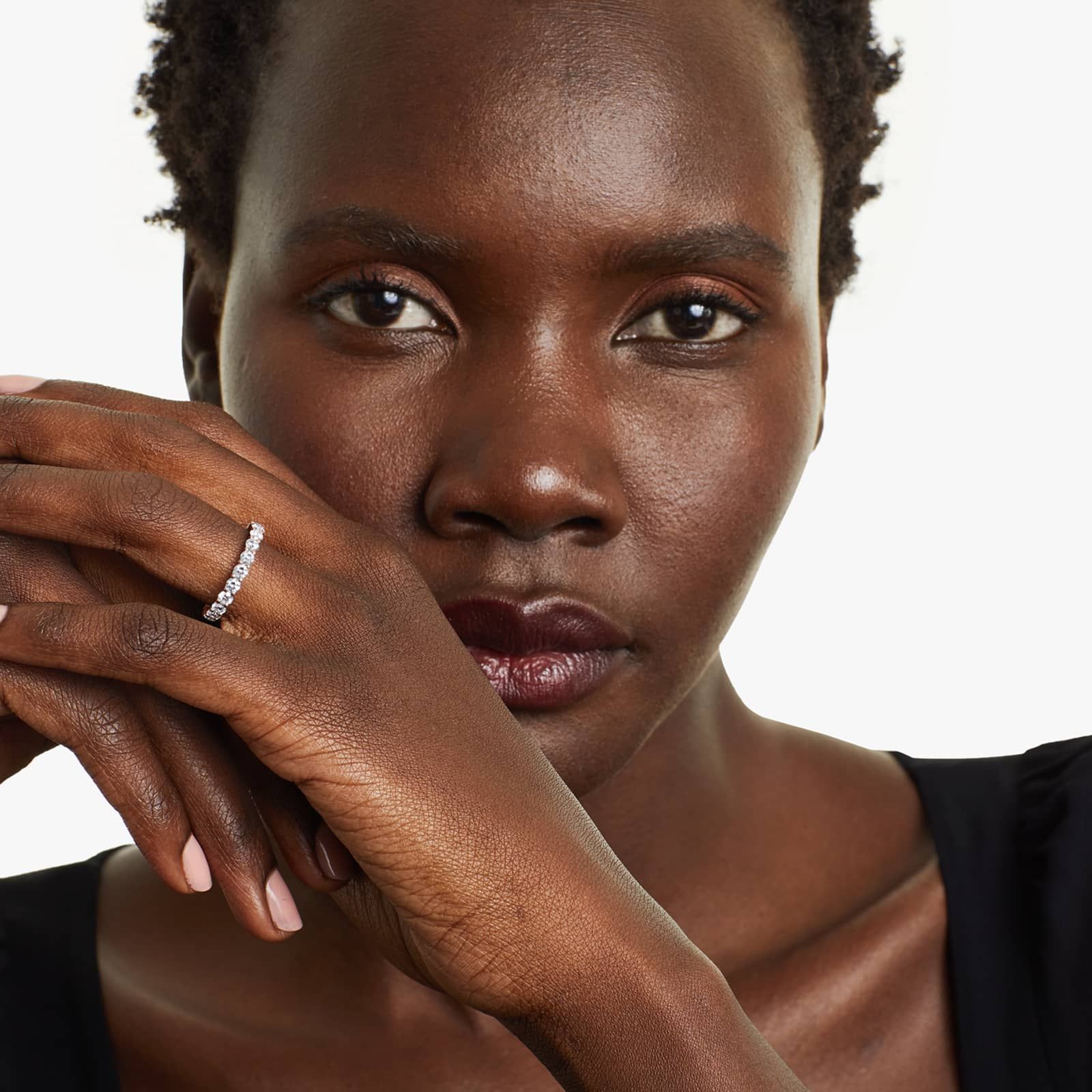 Trellis Eternity Ring With 2 CTW Diamonds In 14K Rose Gold (3.00mm)