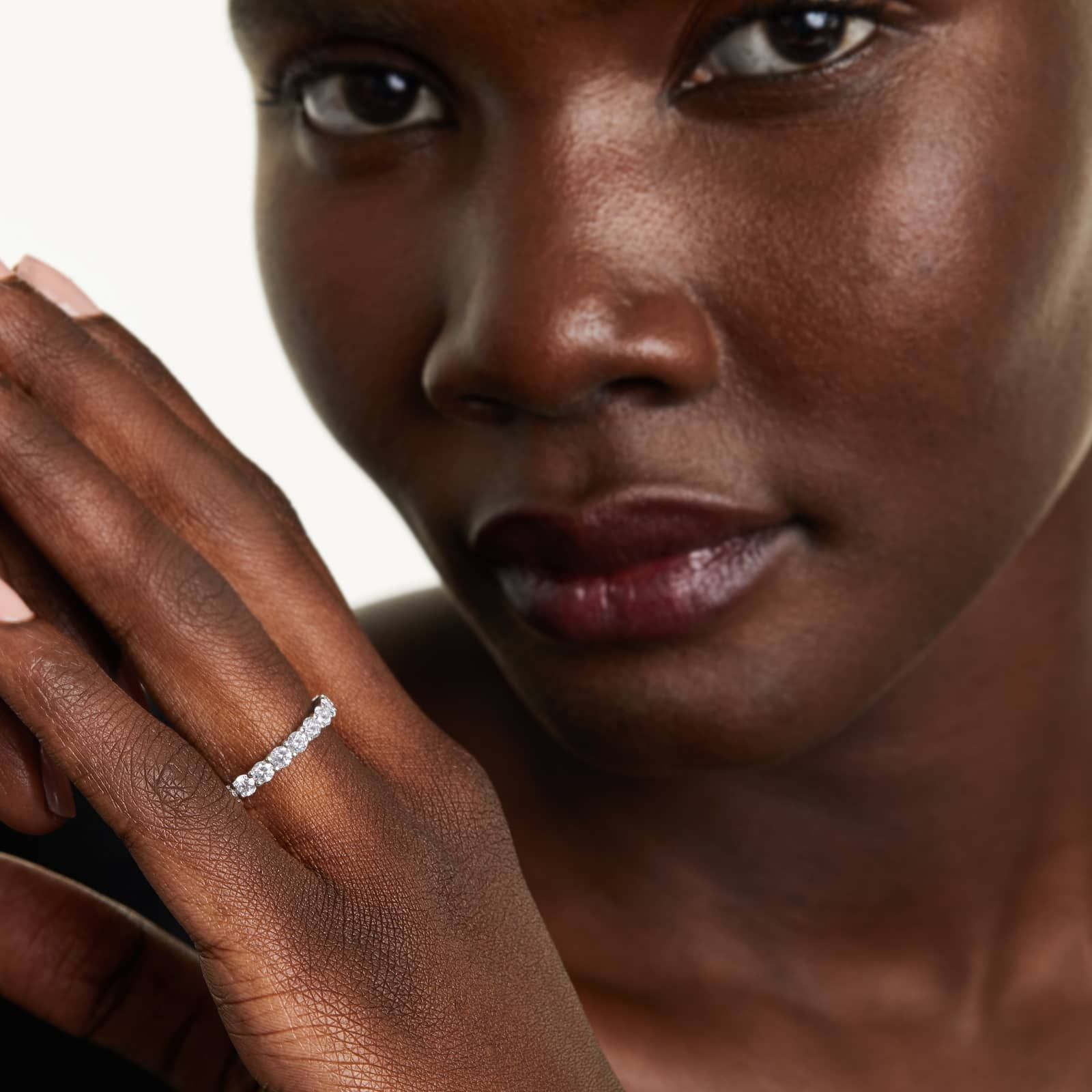 Trellis Eternity Ring With 2 CTW Lab-Grown Diamonds In 14K White Gold (3.00mm)