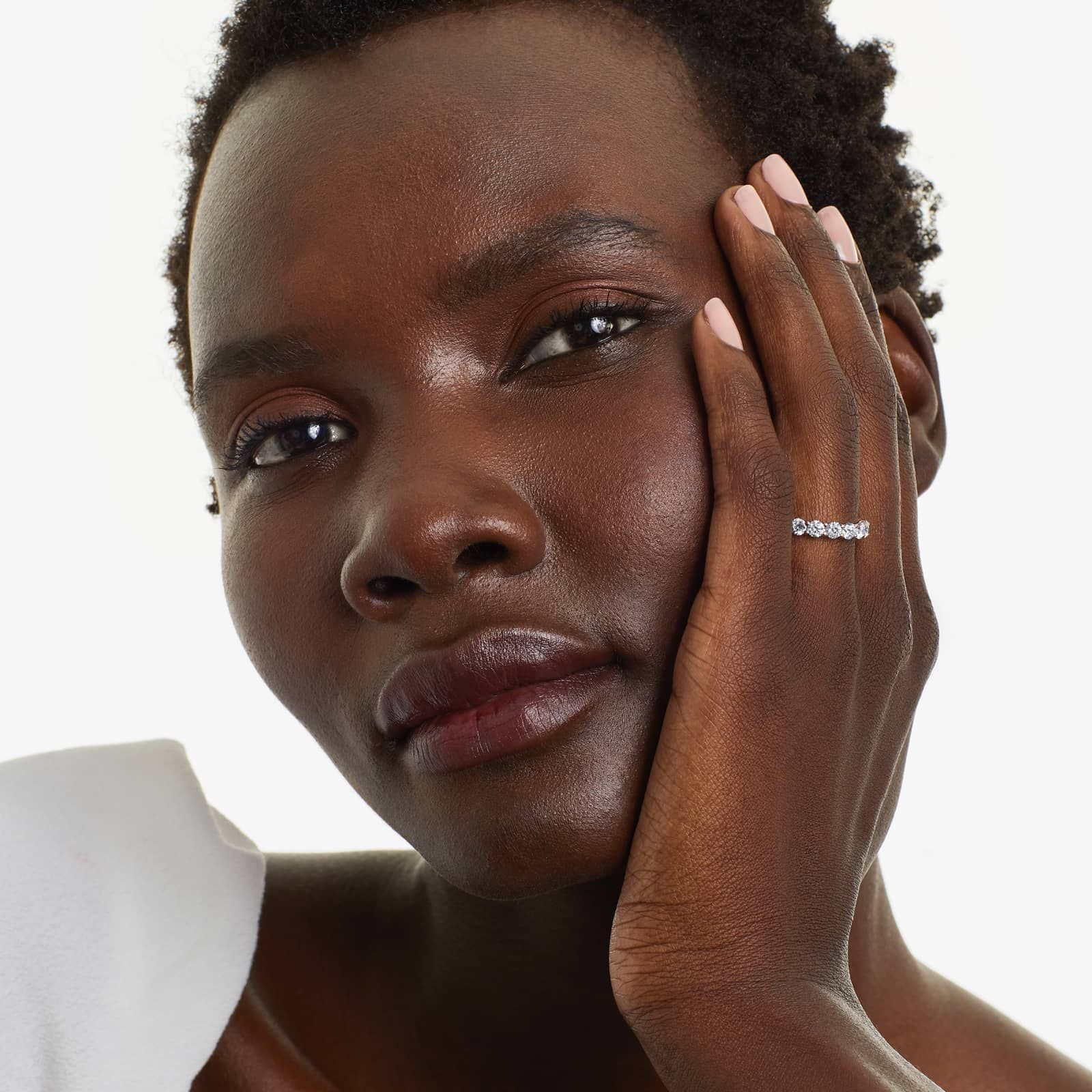 Trellis Eternity Ring With 3 CTW Diamonds In 14K Rose Gold (3.50mm)