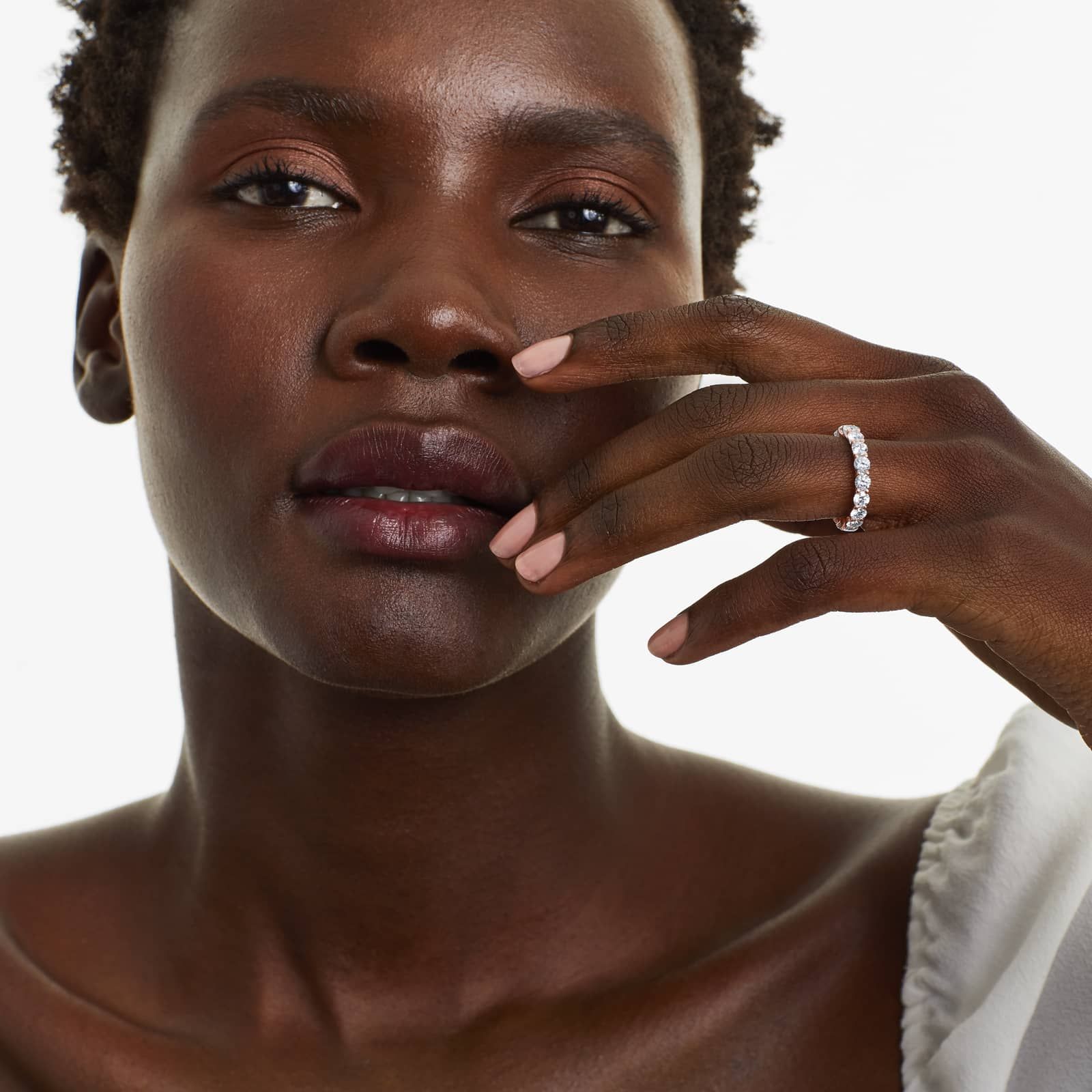 Trellis Eternity Ring With 3 CTW Diamonds In 14K Rose Gold (3.50mm)