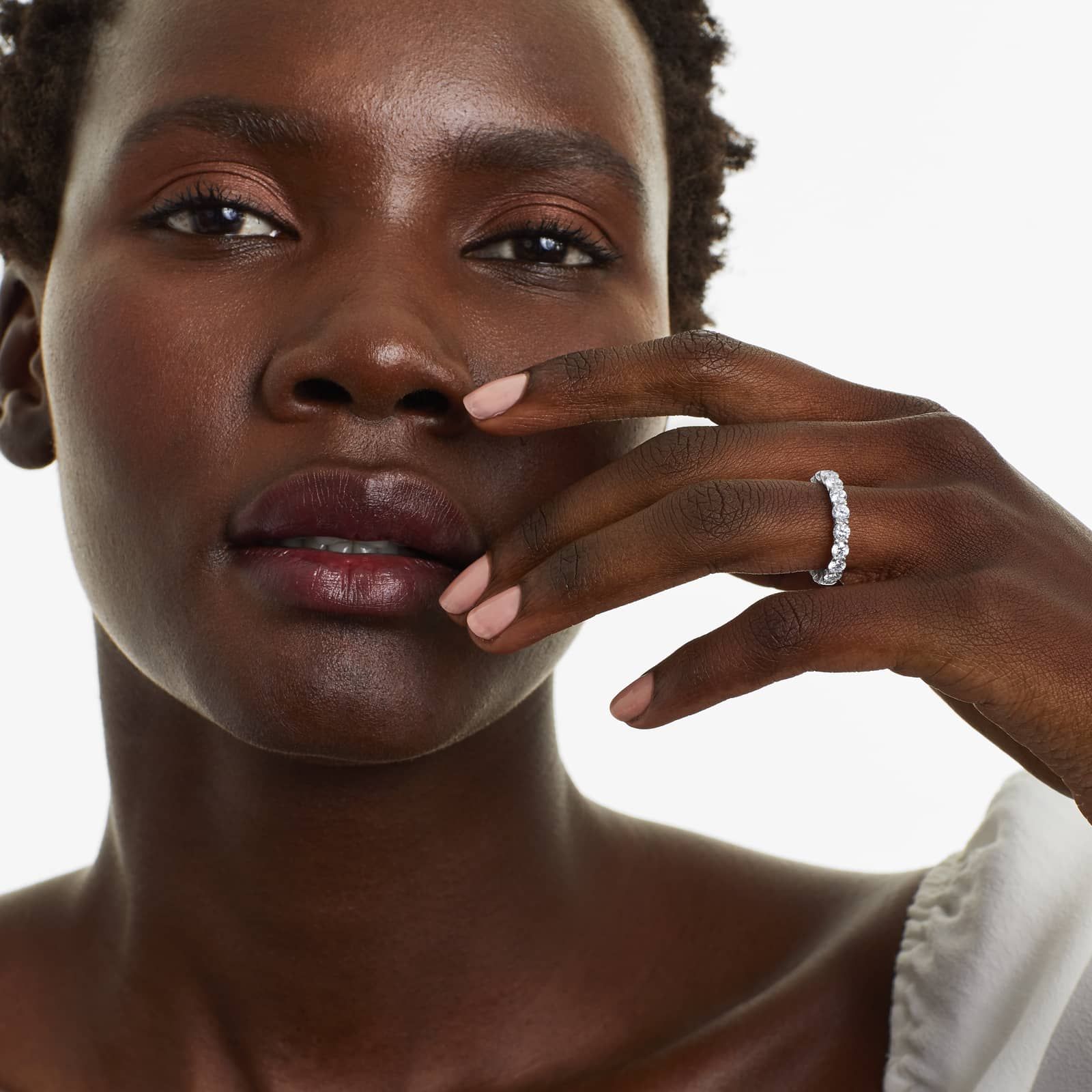 Trellis Eternity Ring With 3 CTW Diamonds In Platinum (3.50mm)