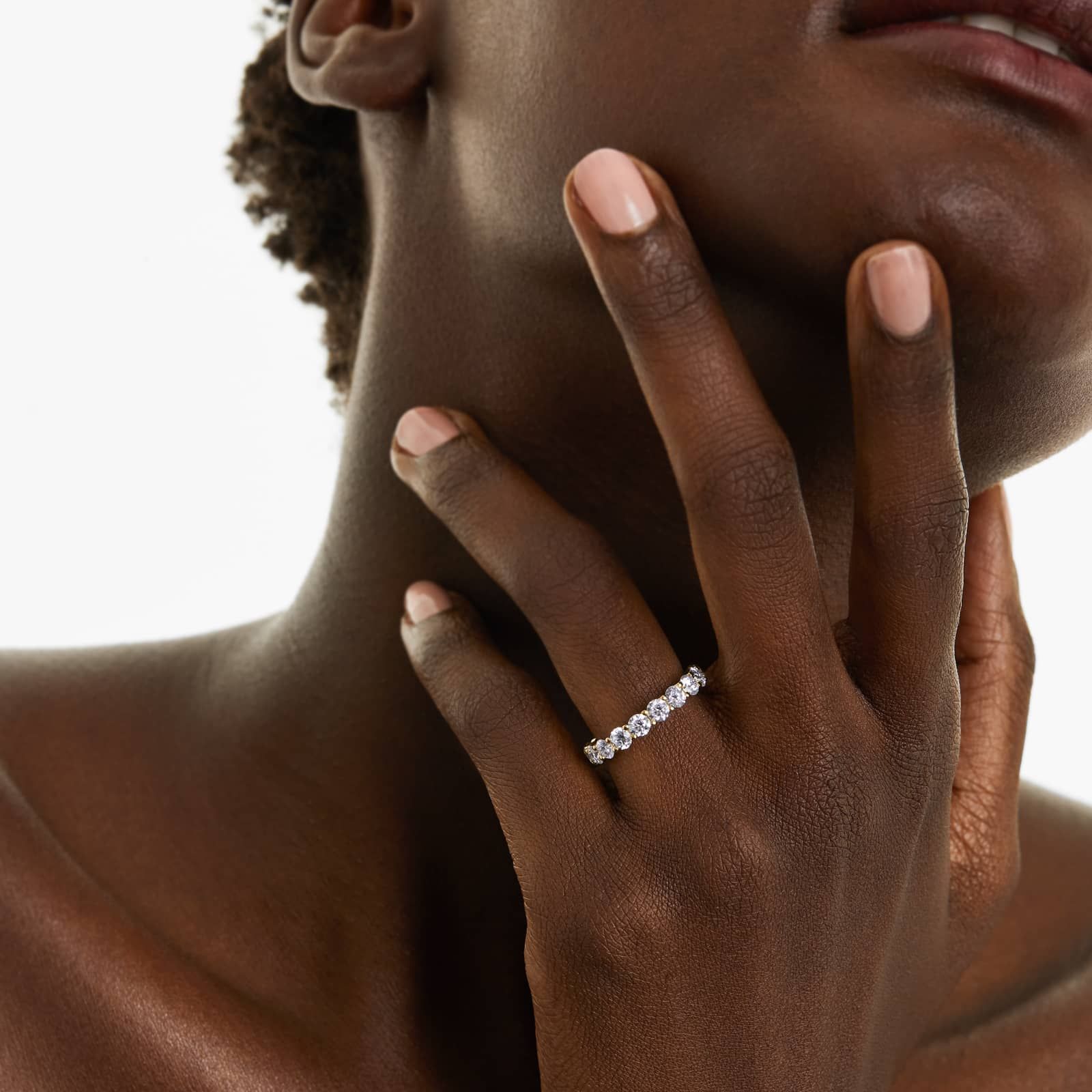 Trellis Eternity Ring With 3 CTW Diamonds In 14K Yellow Gold (3.50mm)