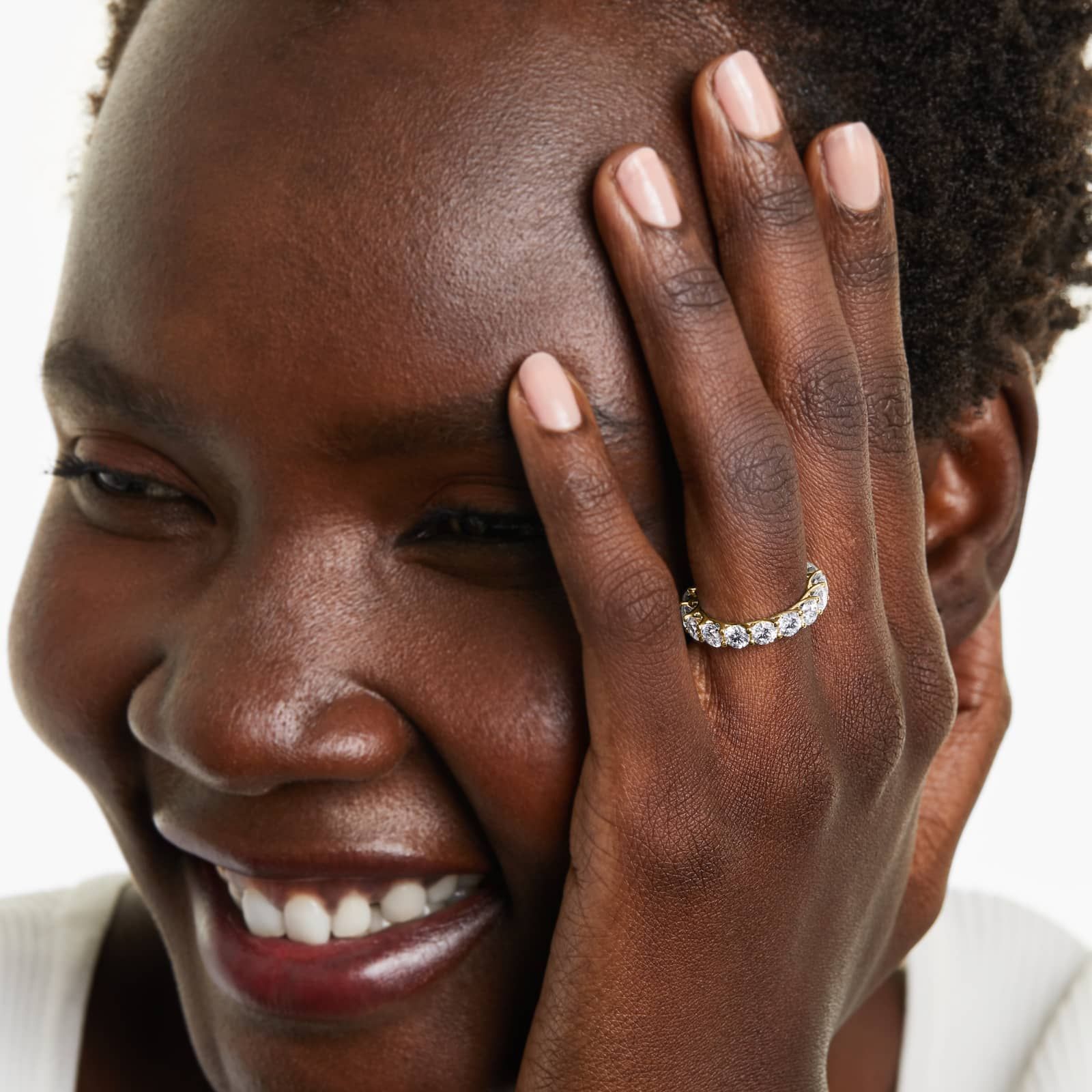 Trellis Eternity Ring With 4 CTW Diamonds In 14K Yellow Gold (4.00mm)