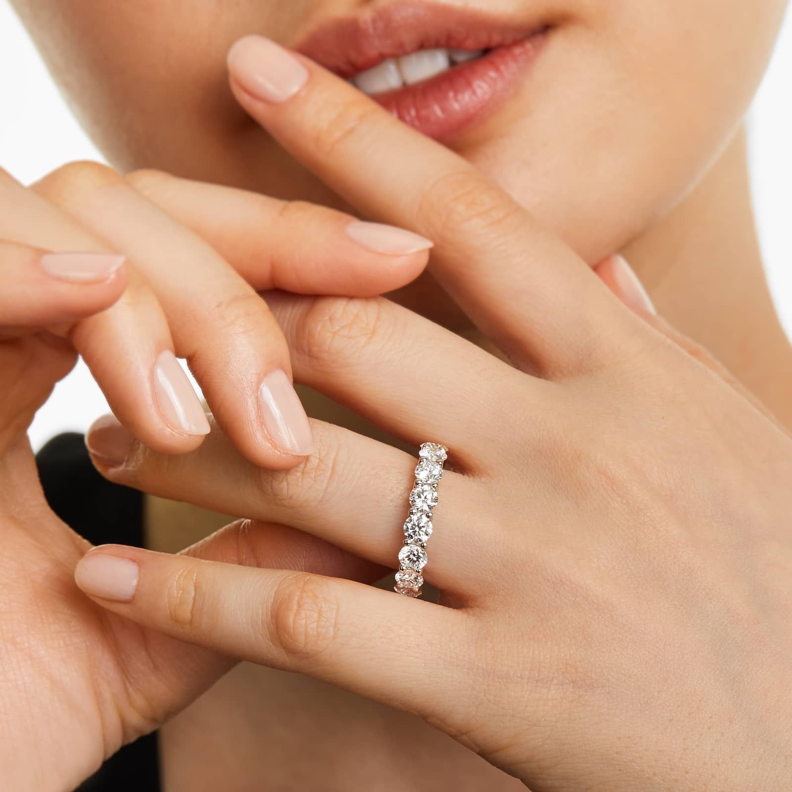 Trellis Eternity Ring With 5 CTW Diamonds In Platinum (4.00mm)