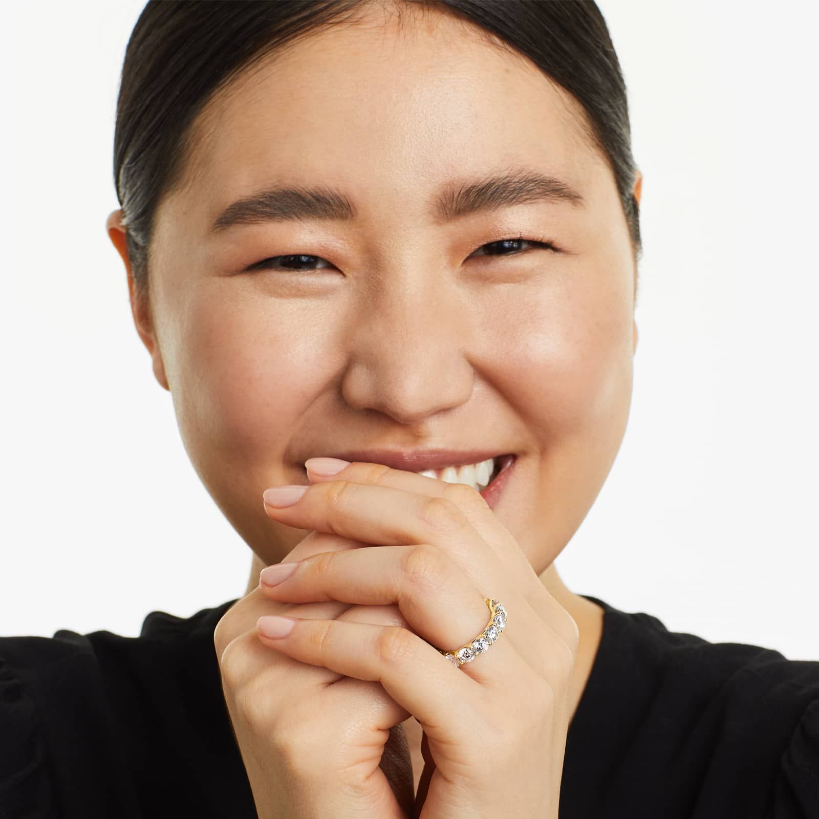 Trellis Eternity Ring With 5 CTW Diamonds In 14K Yellow Gold (4.00mm)