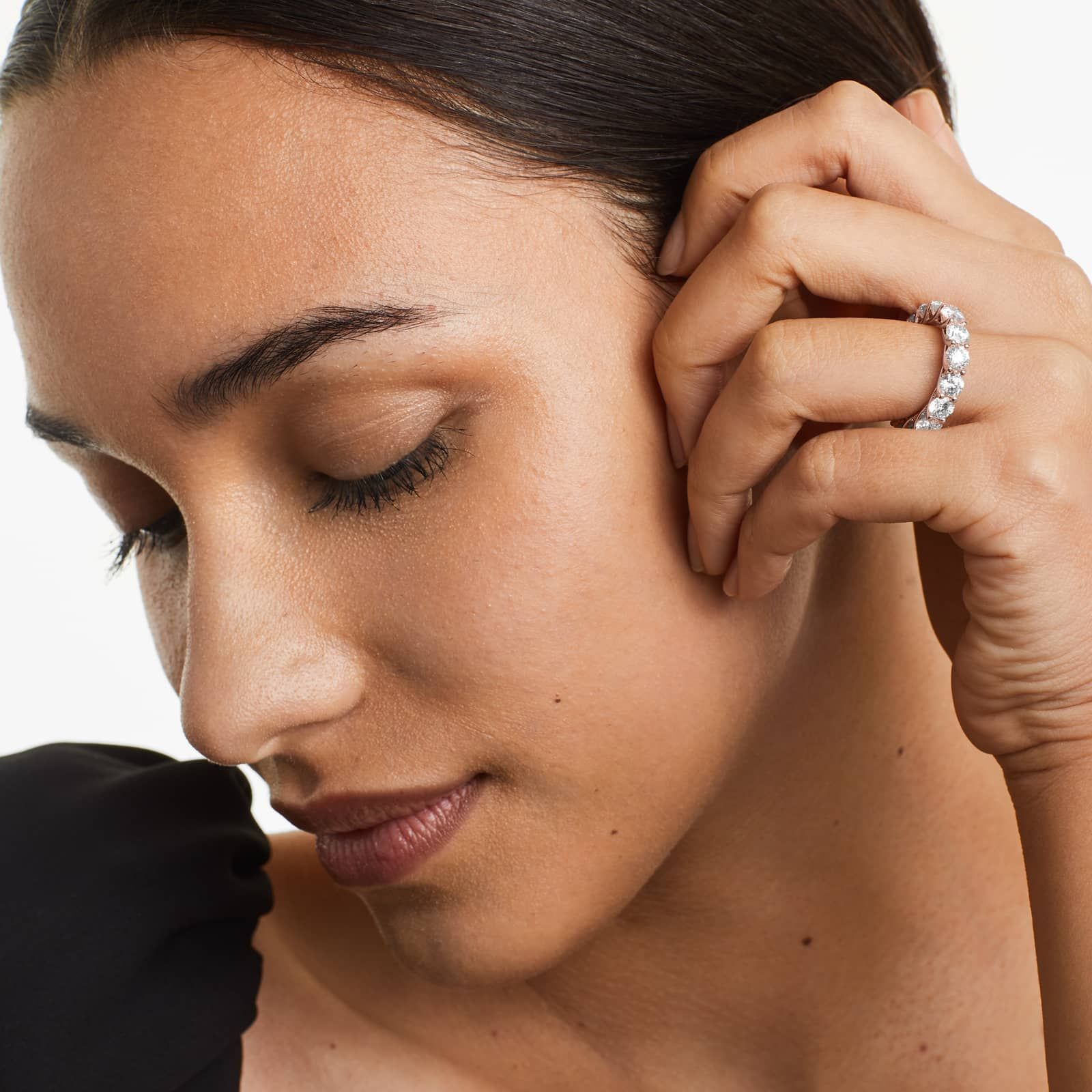 Trellis Eternity Ring With 6 CTW Diamonds In 14K Rose Gold (4.50mm)