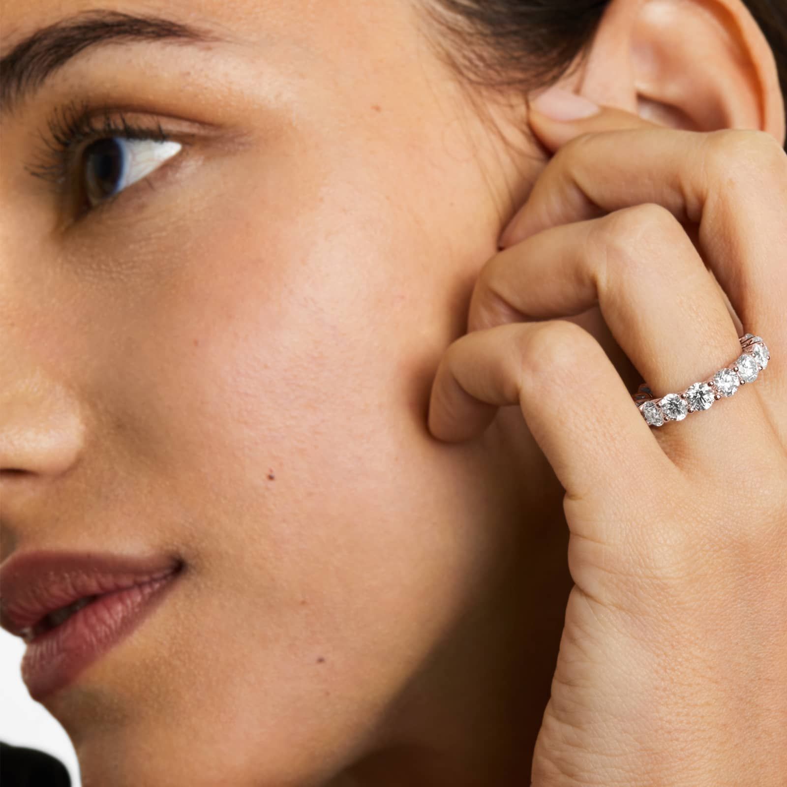 Trellis Eternity Ring With 6 CTW Diamonds In 14K Rose Gold (4.50mm)