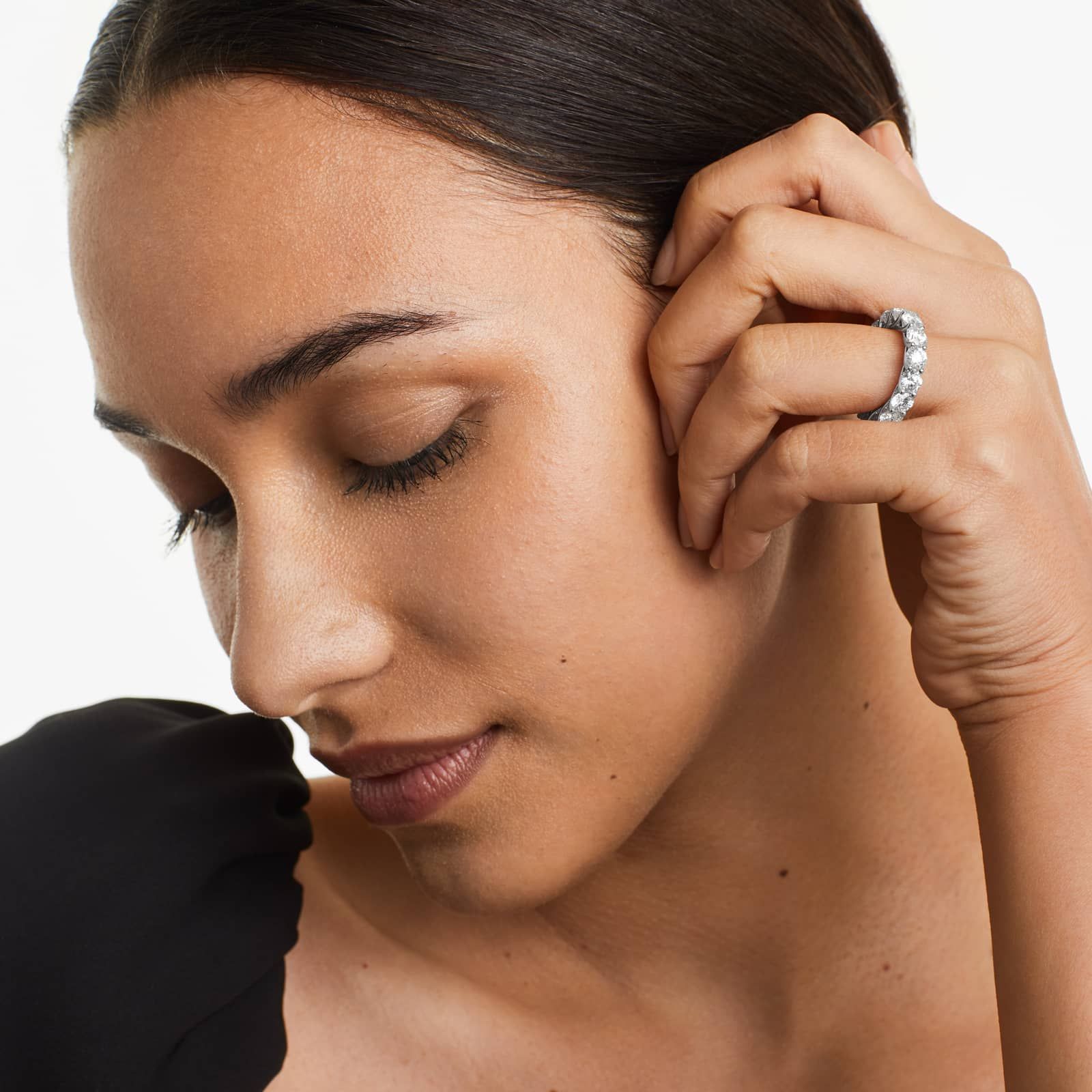 Trellis Eternity Ring With 6 CTW Diamonds In Platinum (4.50mm)