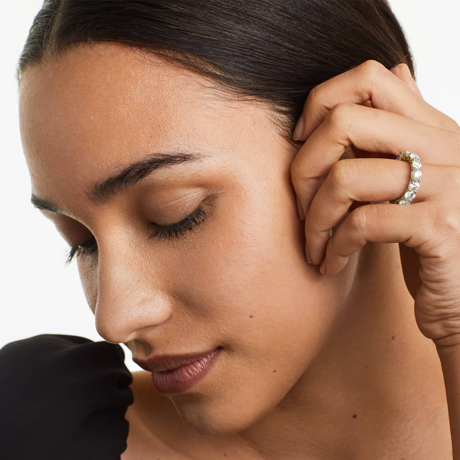 Trellis Eternity Ring With 6 CTW Diamonds In 14K Yellow Gold (4.50mm)