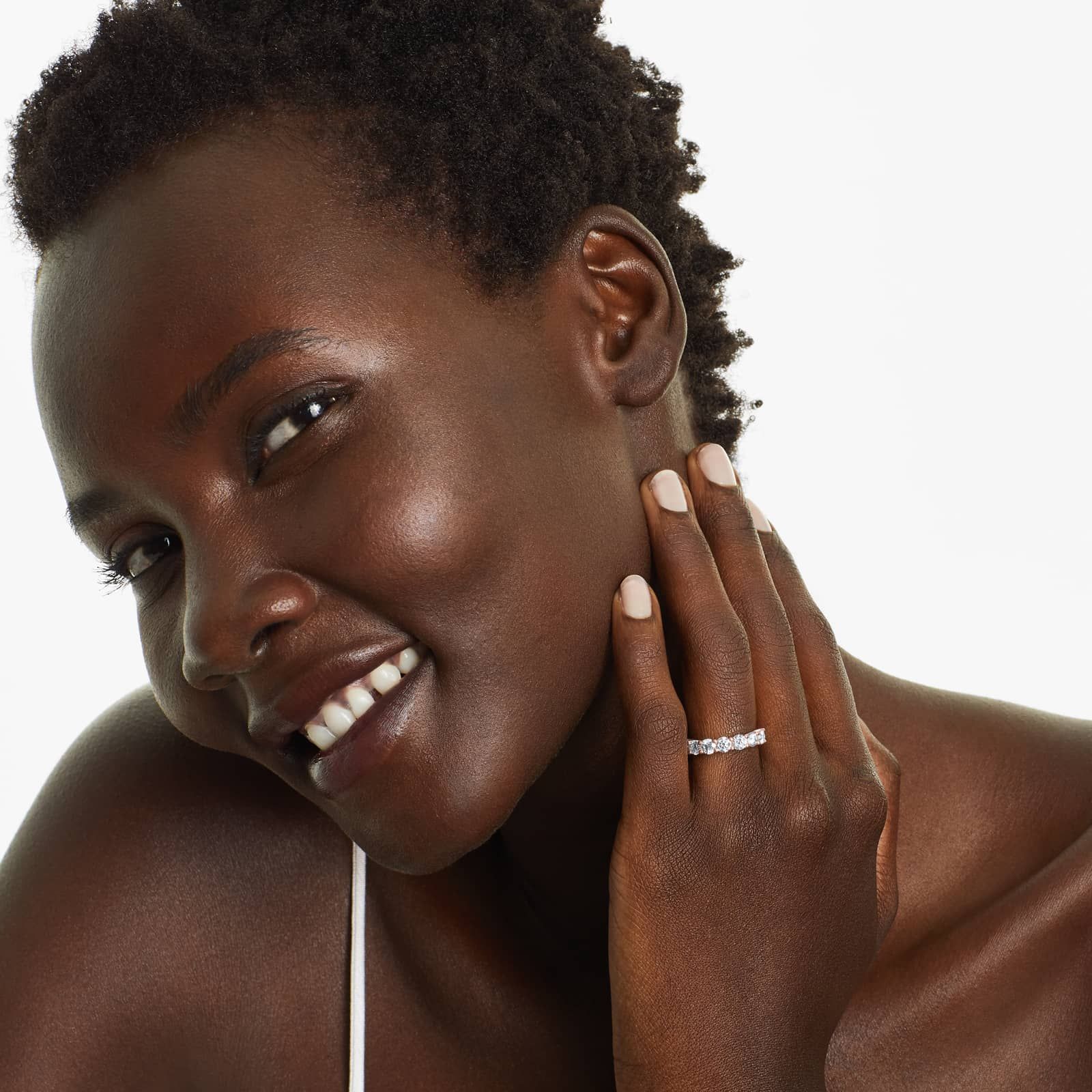 Seven Stone Trellis Anniversary Ring With 1.5 CTW Lab-Grown Diamonds In 14K Rose Gold (2.50mm)