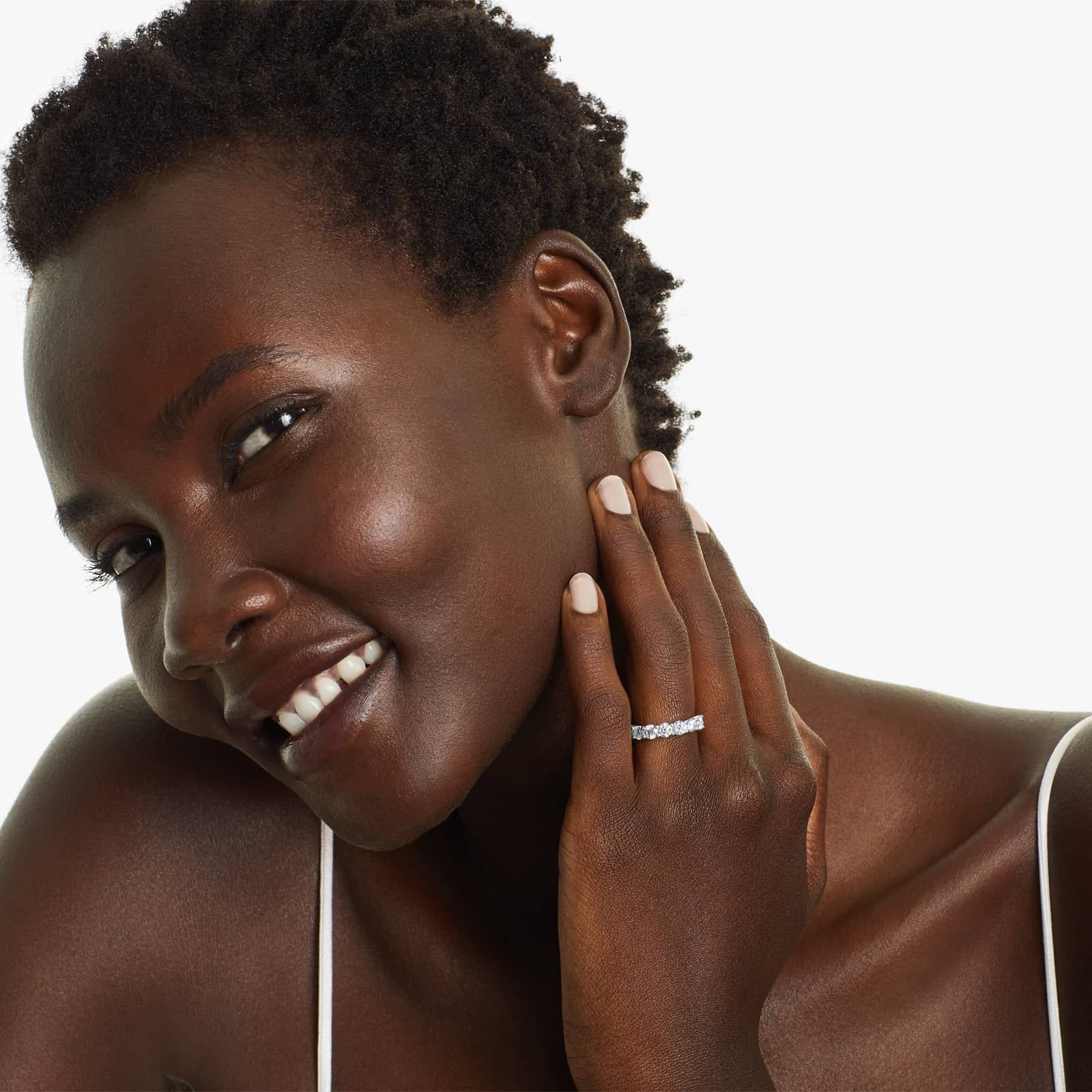 Seven Stone Trellis Anniversary Ring With 1.5 CTW Lab-Grown Diamonds In 14K White Gold (2.50mm)