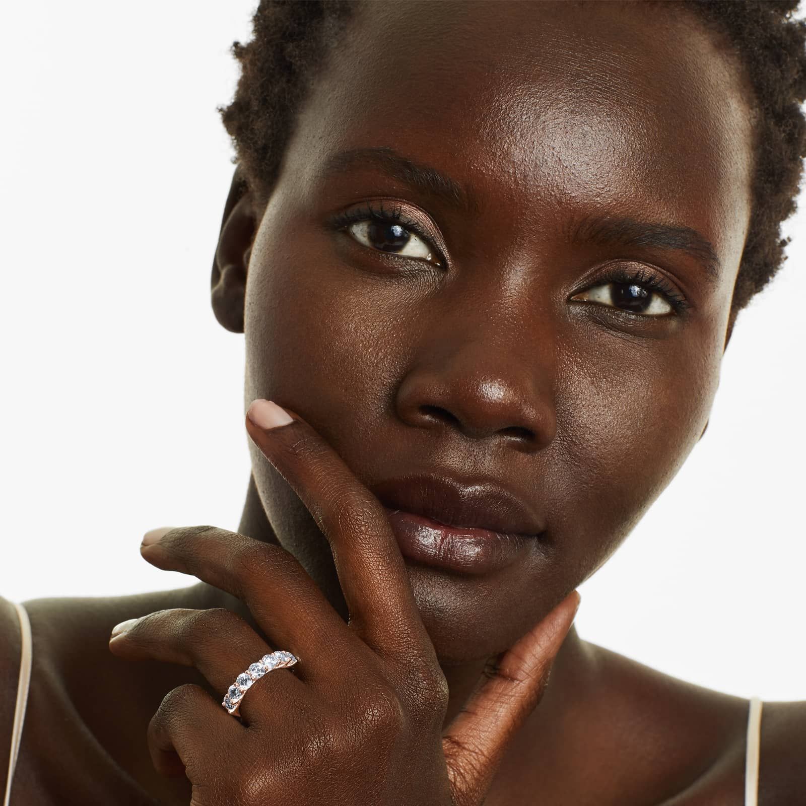 Seven Stone Trellis Anniversary Ring With 2 CTW Lab-Grown Diamonds In 14K Rose Gold (2.50mm)