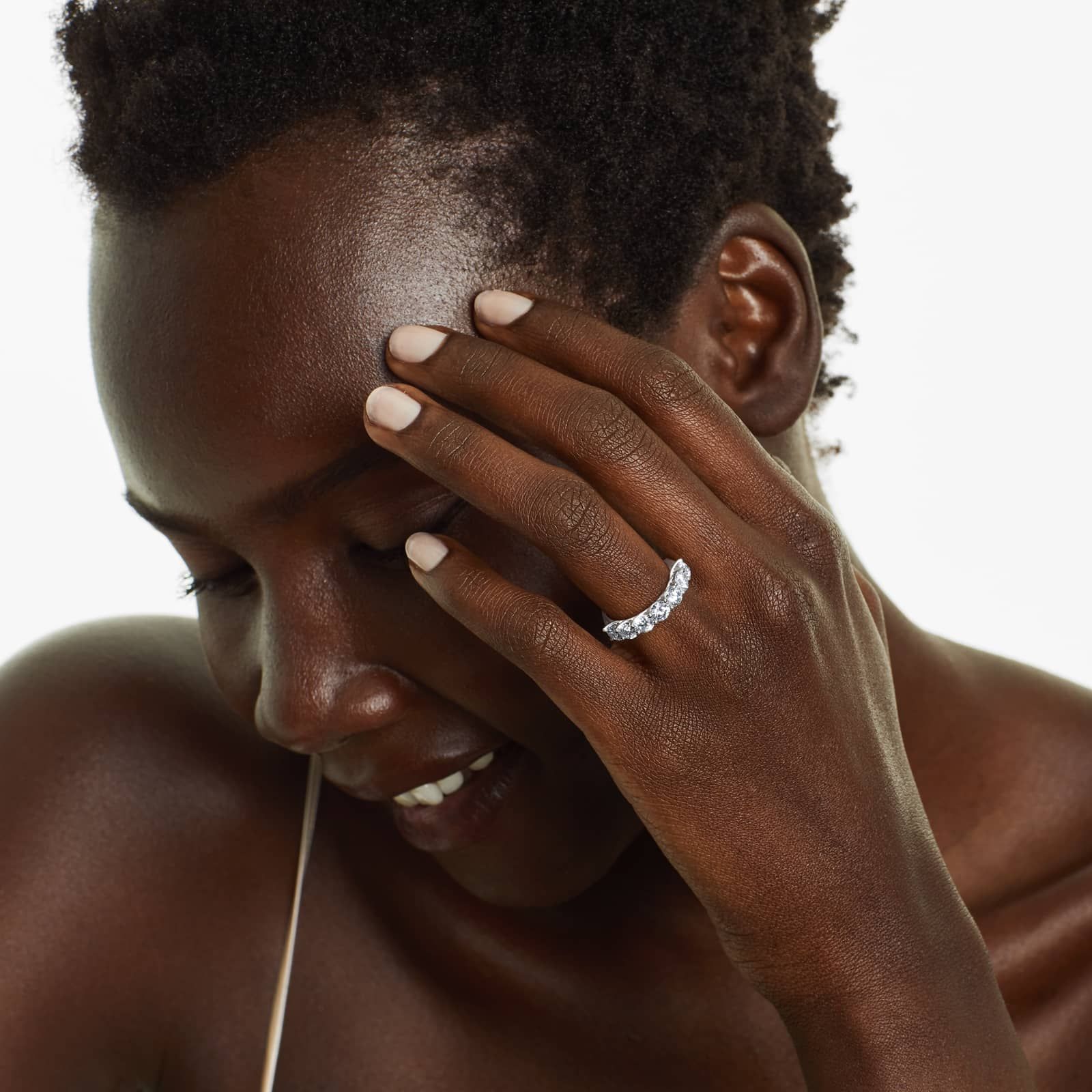 Seven Stone Trellis Anniversary Ring With 2 CTW Lab-Grown Diamonds In 14K White Gold (2.50mm)