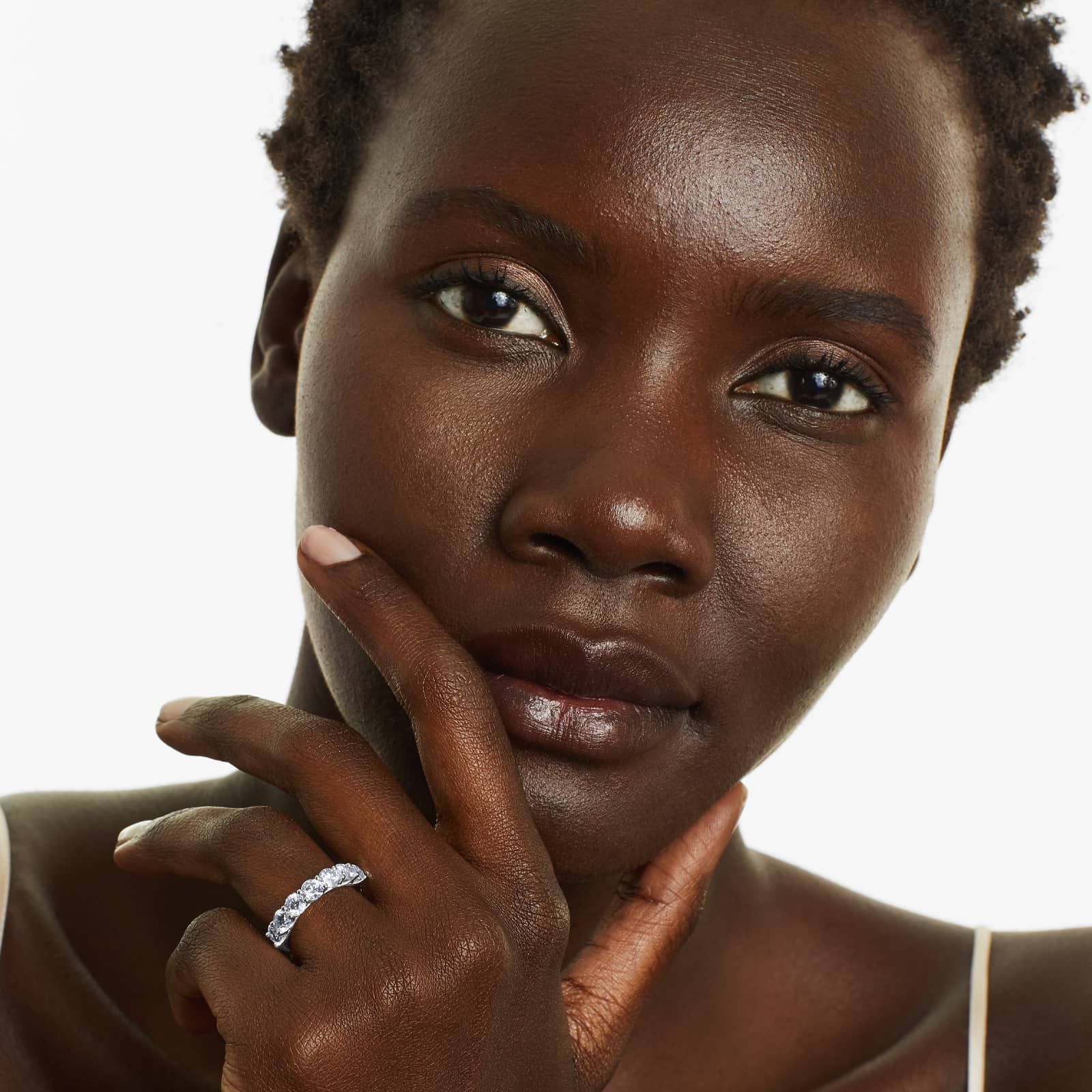 Seven Stone Trellis Anniversary Ring With 2 CTW Lab-Grown Diamonds In 14K White Gold (2.50mm)