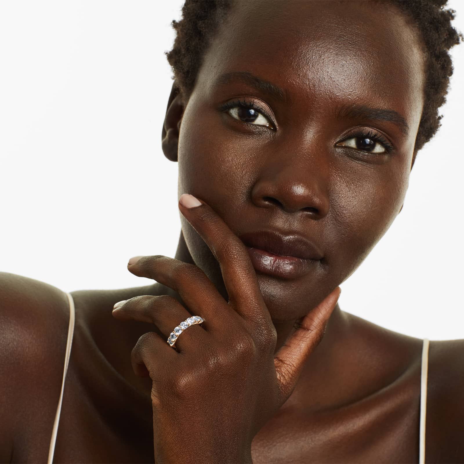 Seven Stone Trellis Anniversary Ring With 2 CTW Lab-Grown Diamonds In 14K Yellow Gold (2.50mm)