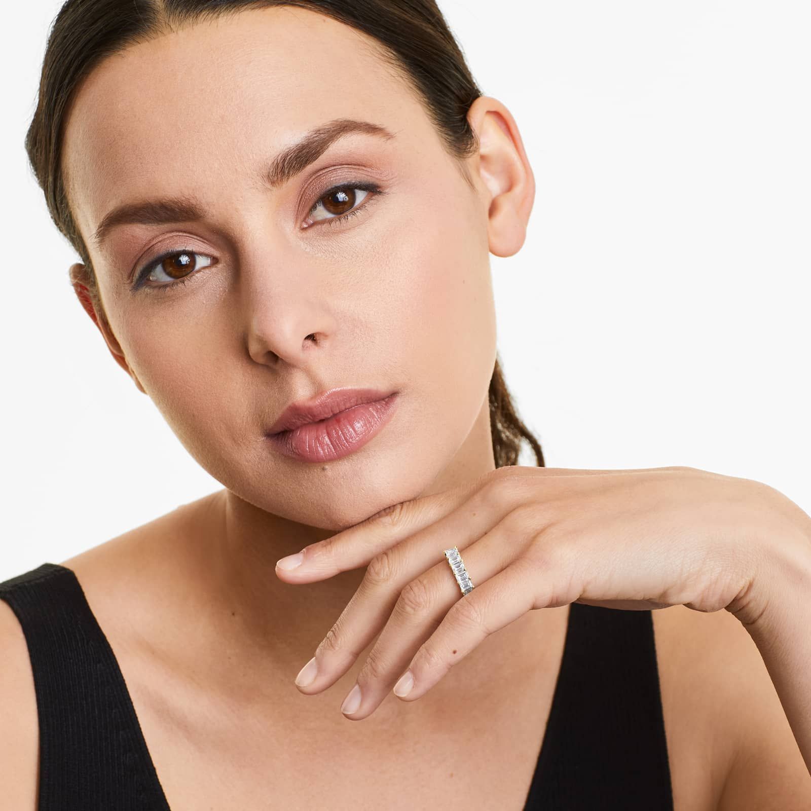 Seven Stone Anniversary Ring With 1.5 CTW Emerald Cut Lab-Grown Diamonds In 14K Yellow Gold (2.00mm)