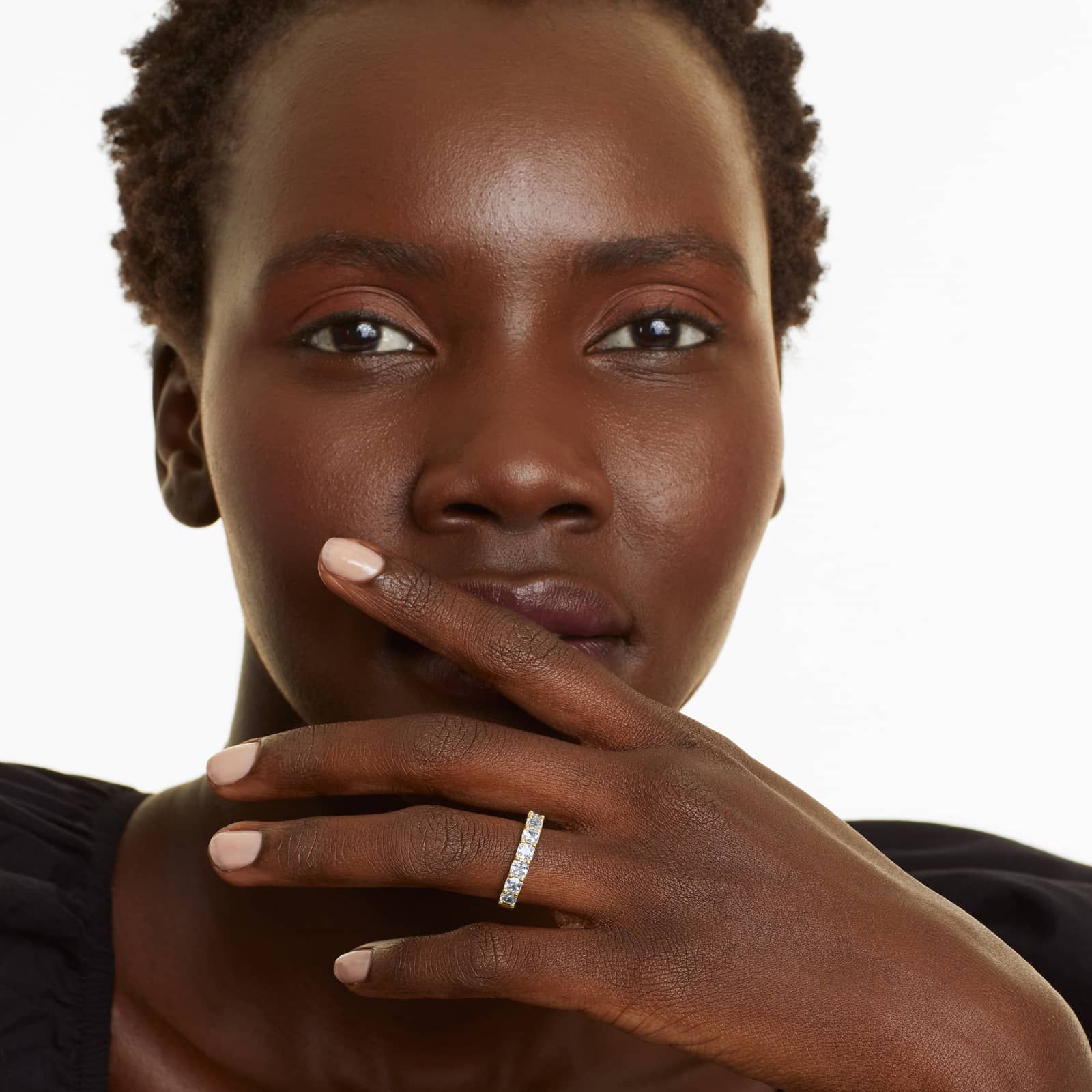 Seven Stone Anniversary Ring With 1.5 CTW Cushion Cut Diamonds In 14K Yellow Gold (2.50mm)