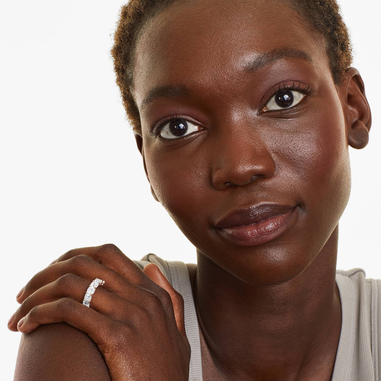 Seven Stone Anniversary Ring With 3.5 CTW Cushion Cut Diamonds In 14K Rose Gold (3.00mm)