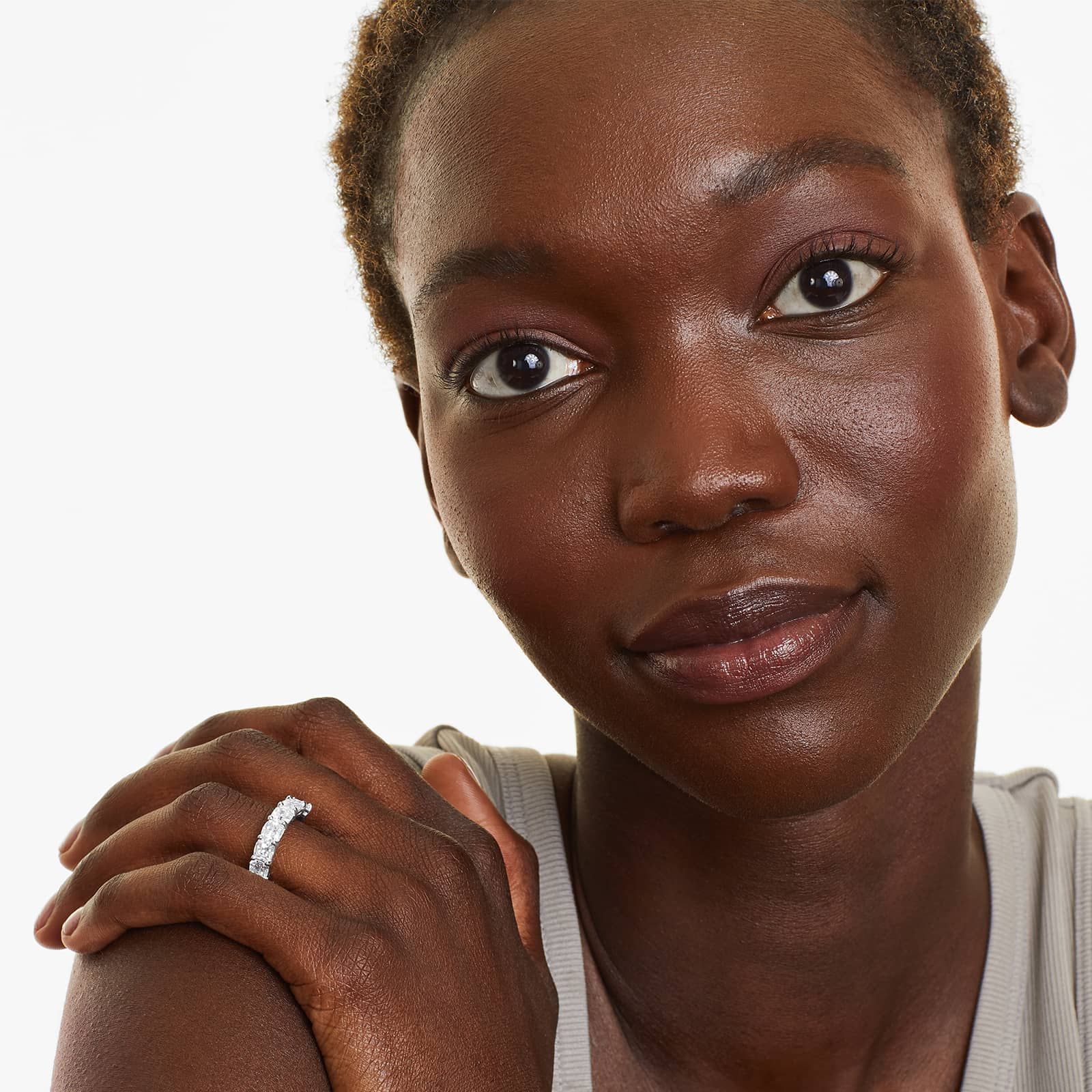 Seven Stone Anniversary Ring With 3.5 CTW Cushion Cut Diamonds In 14K White Gold (3.00mm)