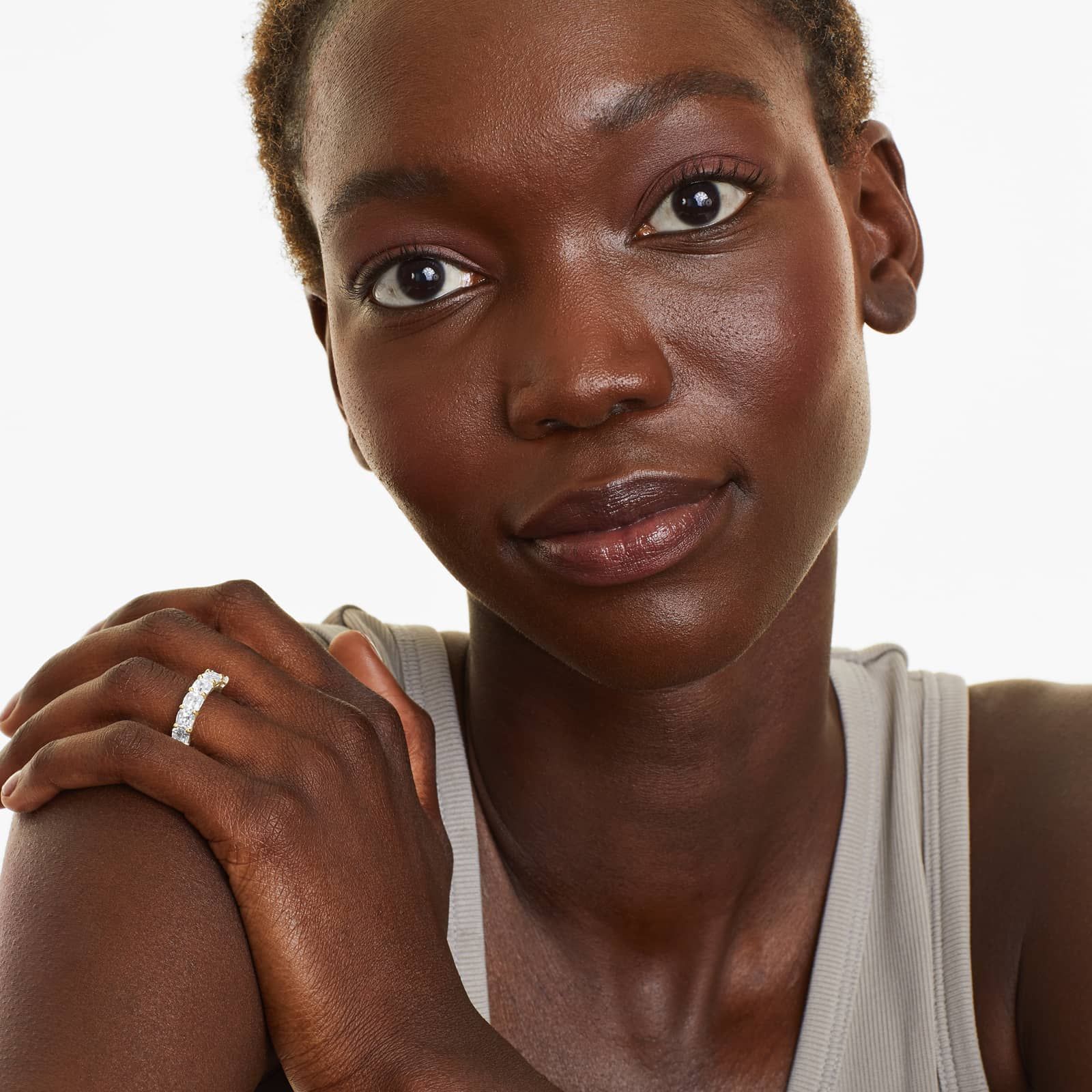 Seven Stone Anniversary Ring With 3.5 CTW Cushion Cut Diamonds In 14K Yellow Gold (3.00mm)