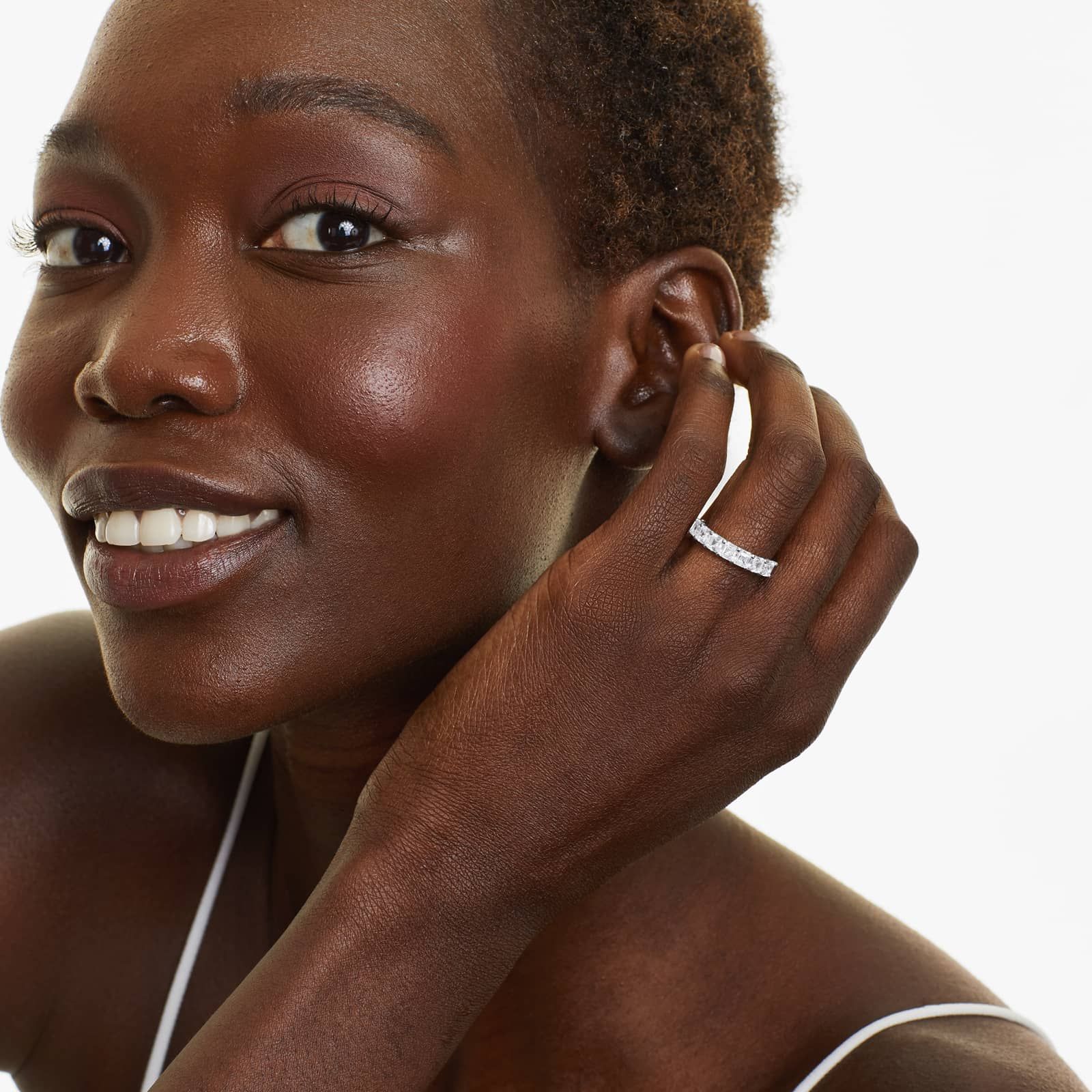 Seven Stone Anniversary Ring With 1.5 CTW Asscher Cut Diamonds In 14K White Gold (2.50mm)