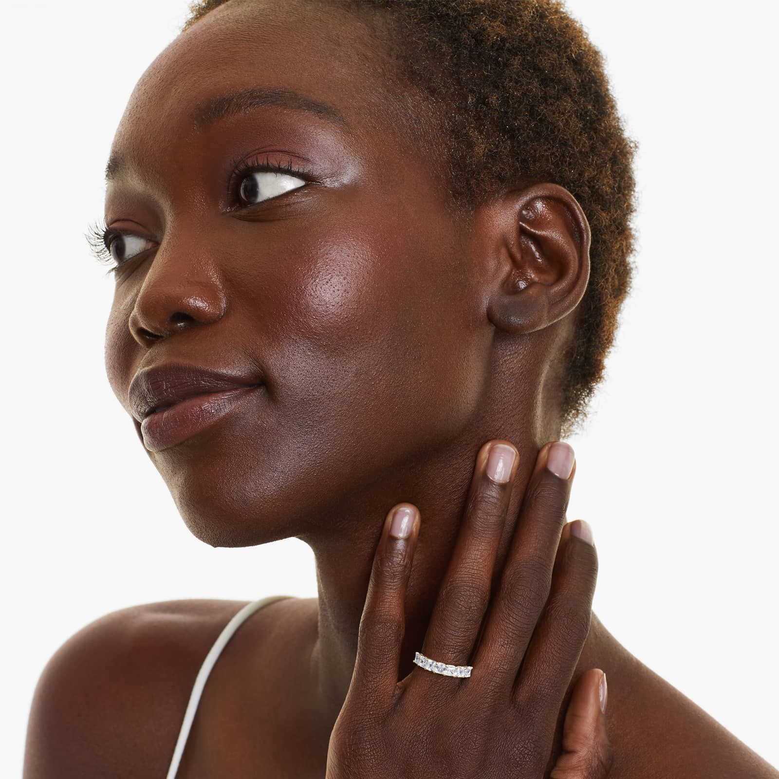 Seven Stone Anniversary Ring With 1.5 CTW Asscher Cut Diamonds In 14K Yellow Gold (2.50mm)