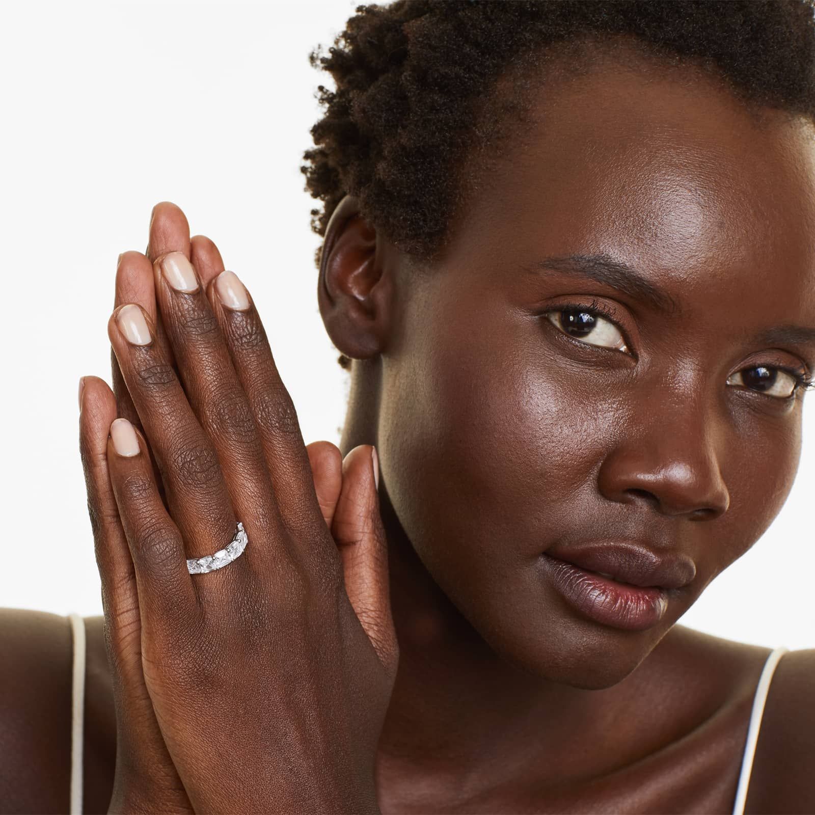 Seven Stone Anniversary Ring With 3.5 CTW Asscher Cut Diamonds In 14K White Gold (3.00mm)