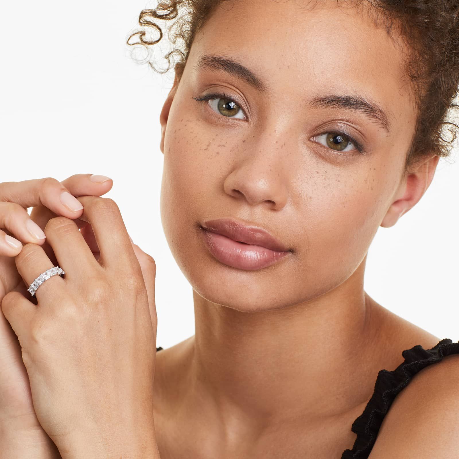 Seven Stone Anniversary Ring With 2 CTW Princess Cut Lab-Grown Diamonds In 14K White Gold (2.50mm)